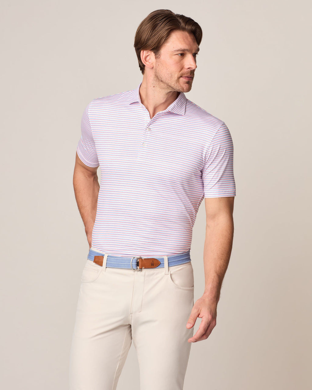 Johnnie-O Featherweight Performance Polo - Warwick Stripe