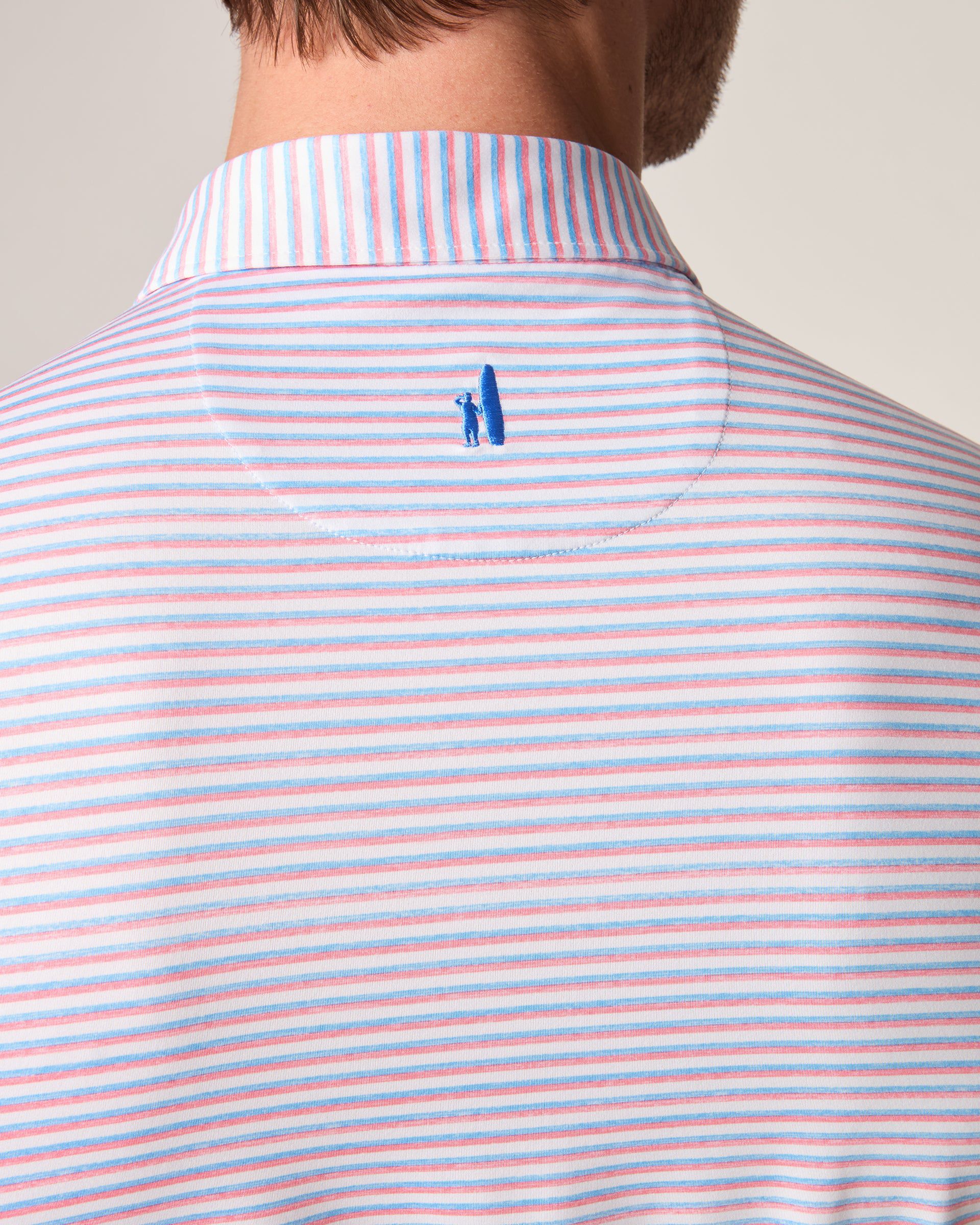 Johnnie-O Featherweight Performance Polo - Warwick Stripe