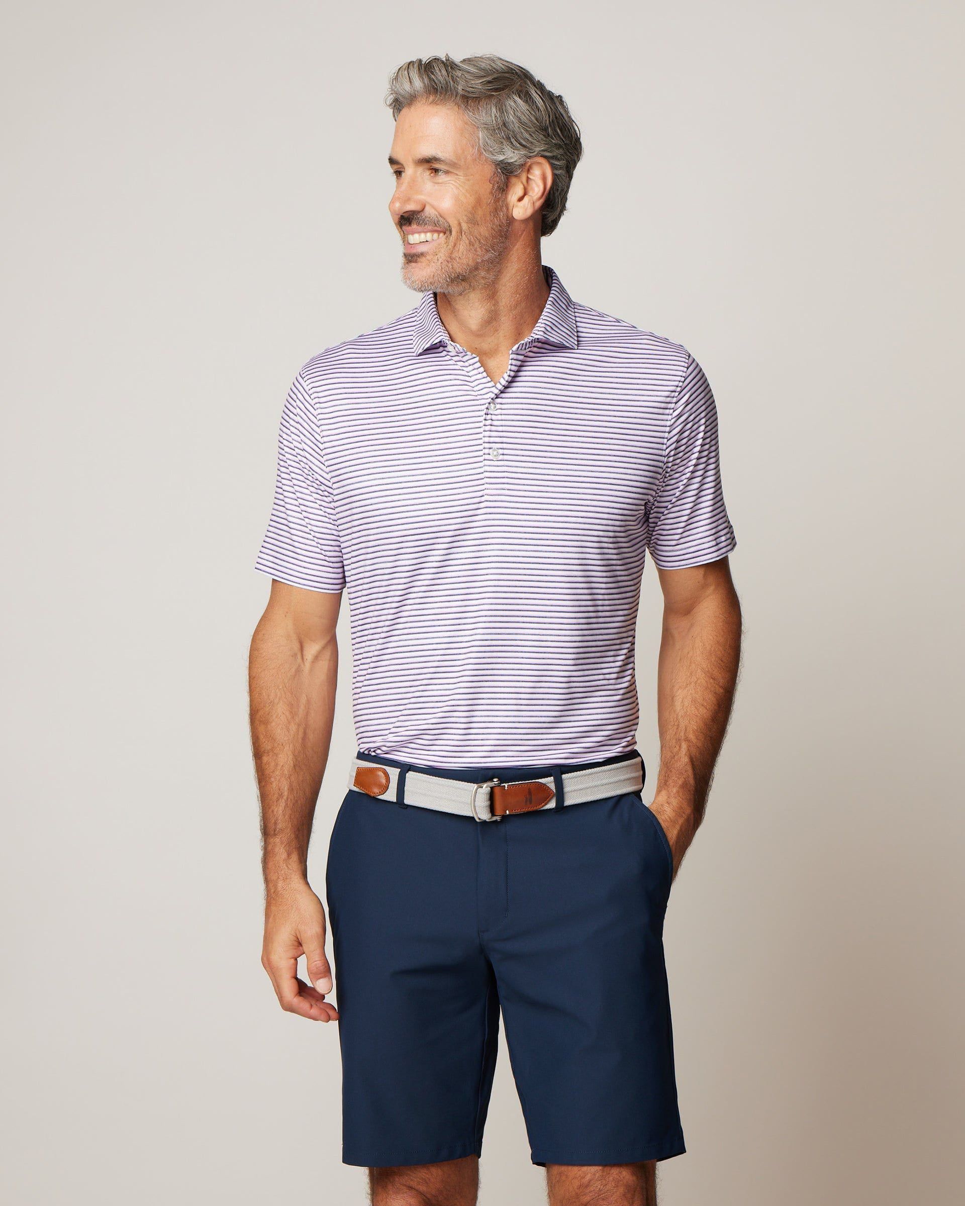 Johnnie-O Featherweight Performance Polo - Warwick Stripe