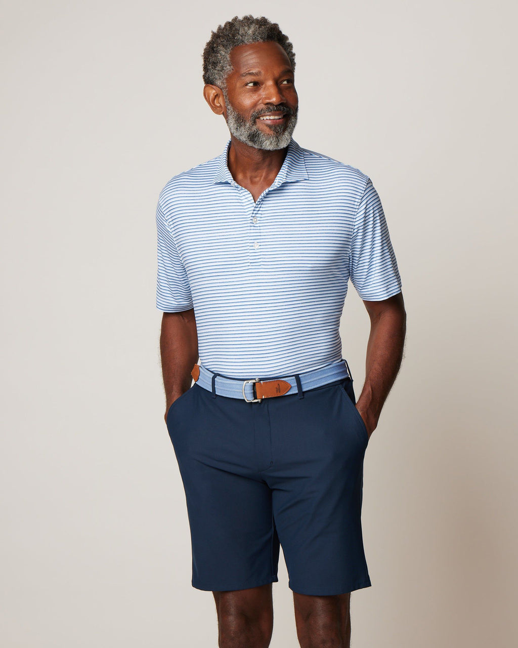 Johnnie-O Featherweight Performance Polo - Warwick Stripe