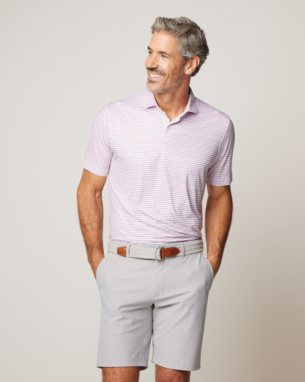 Johnnie-O Featherweight Performance Polo - Warwick Stripe