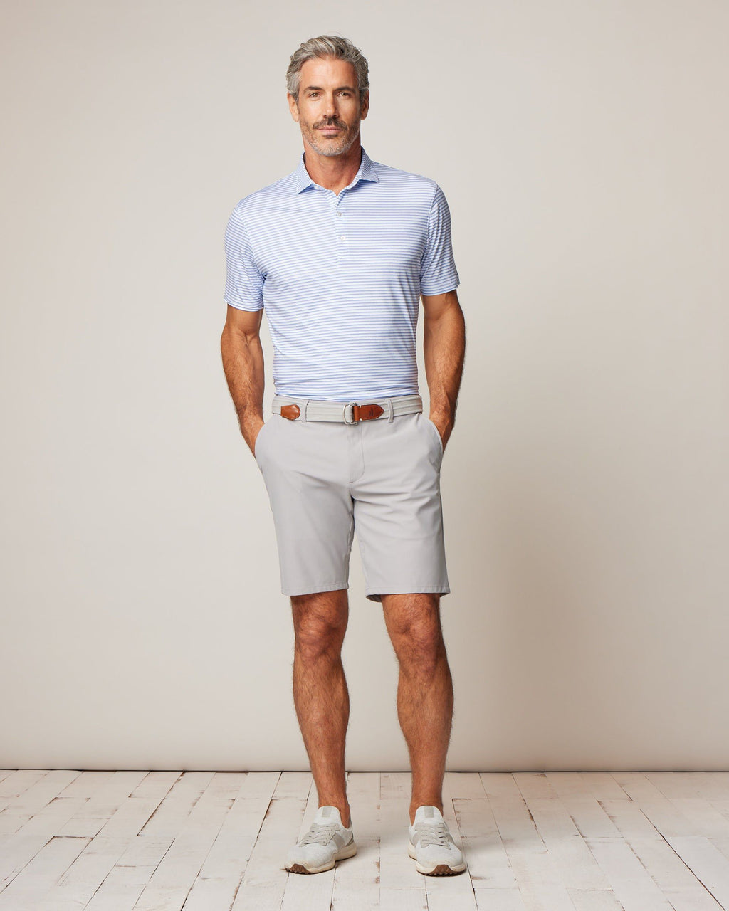 Johnnie-O Featherweight Performance Polo - Warwick Stripe