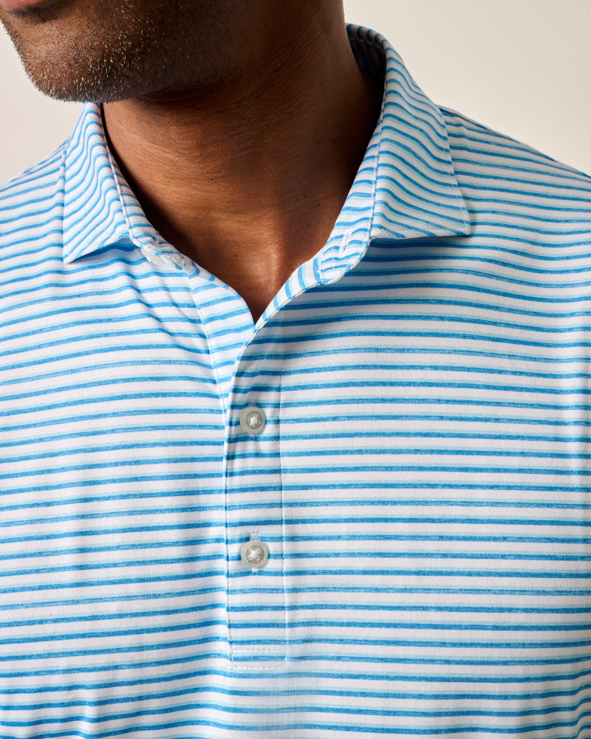Johnnie-O Featherweight Performance Polo - Warwick Stripe