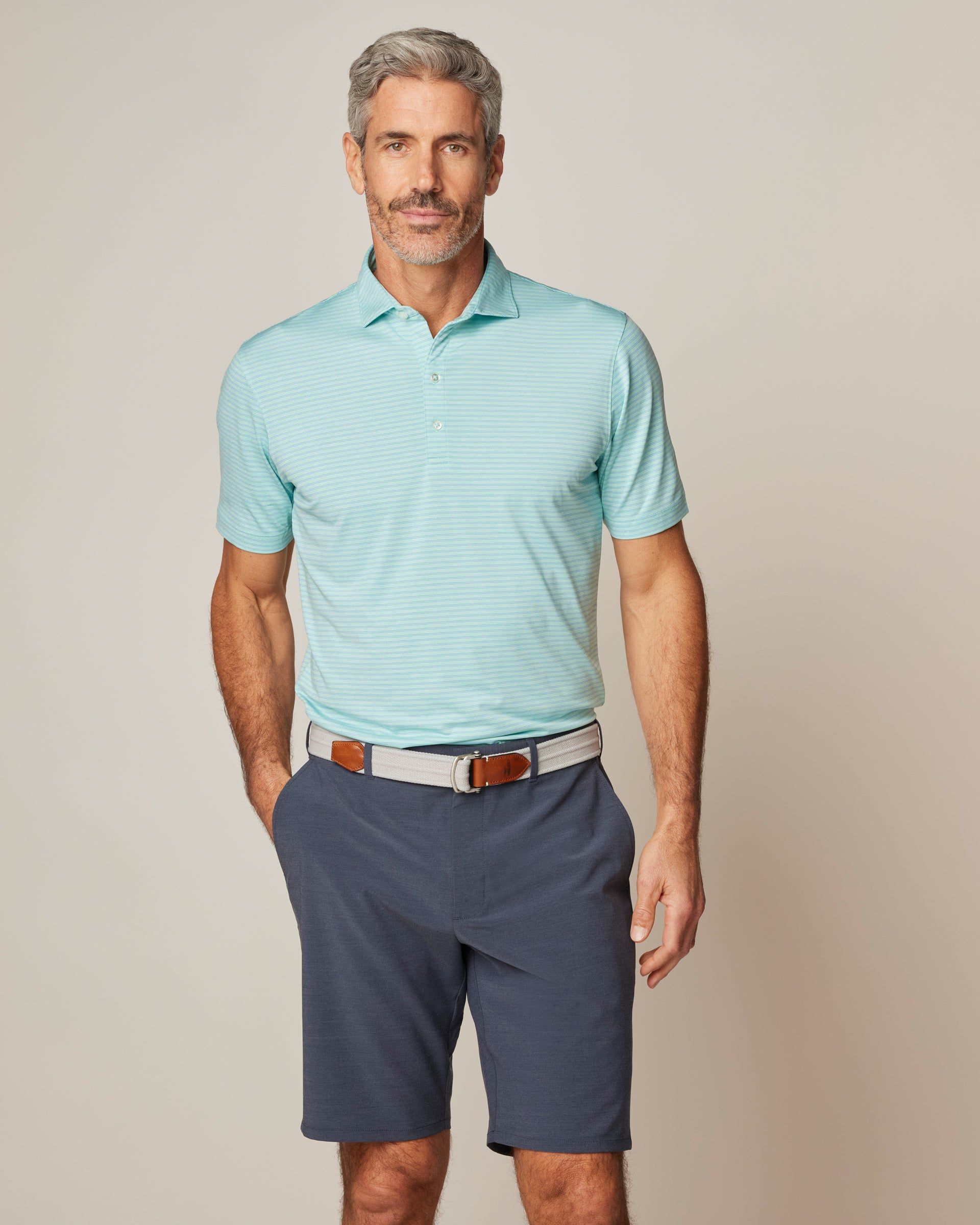 Johnnie-O Performance Jersey Polo - Michael Stripe