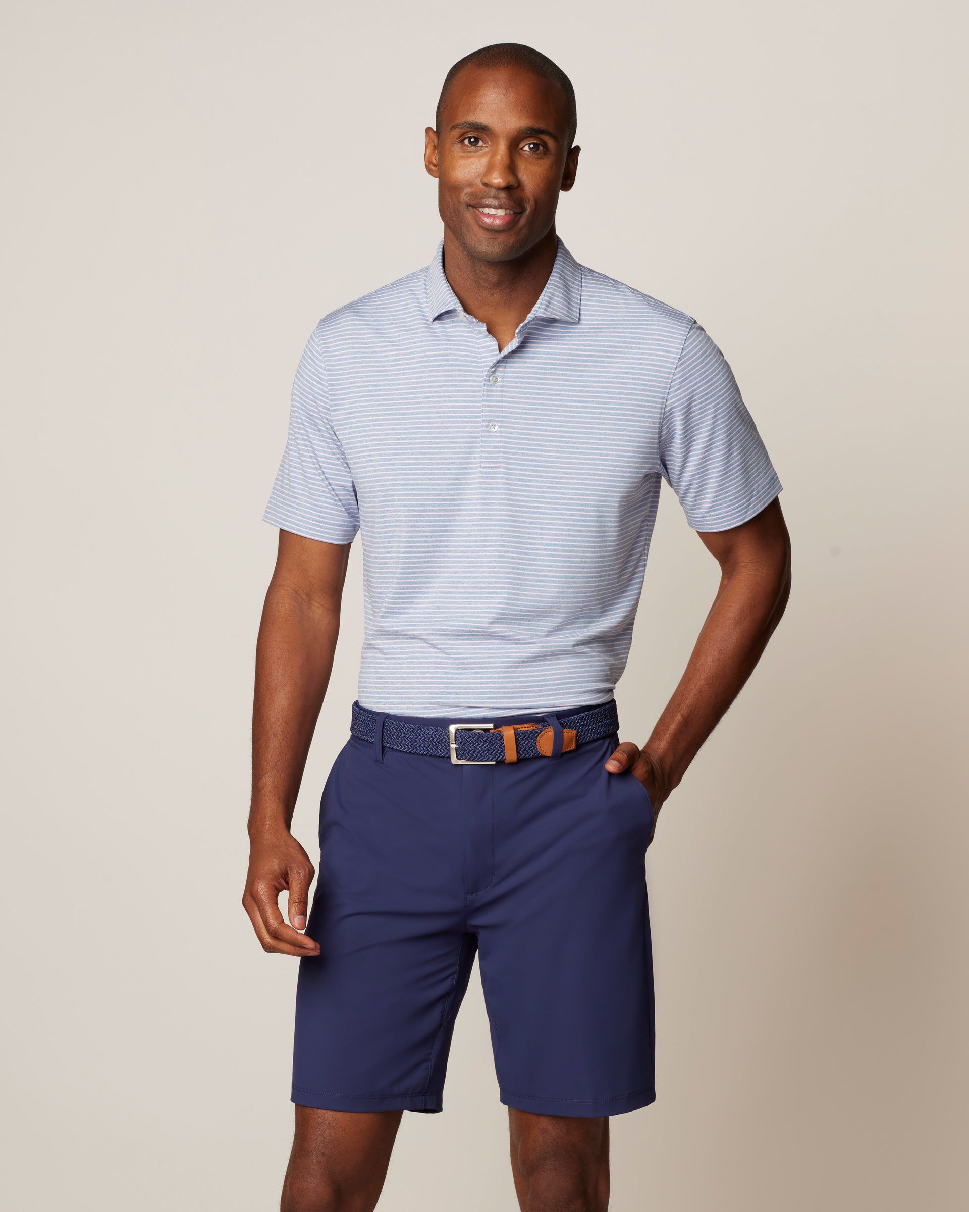Johnnie-O Performance Jersey Polo - Michael Stripe