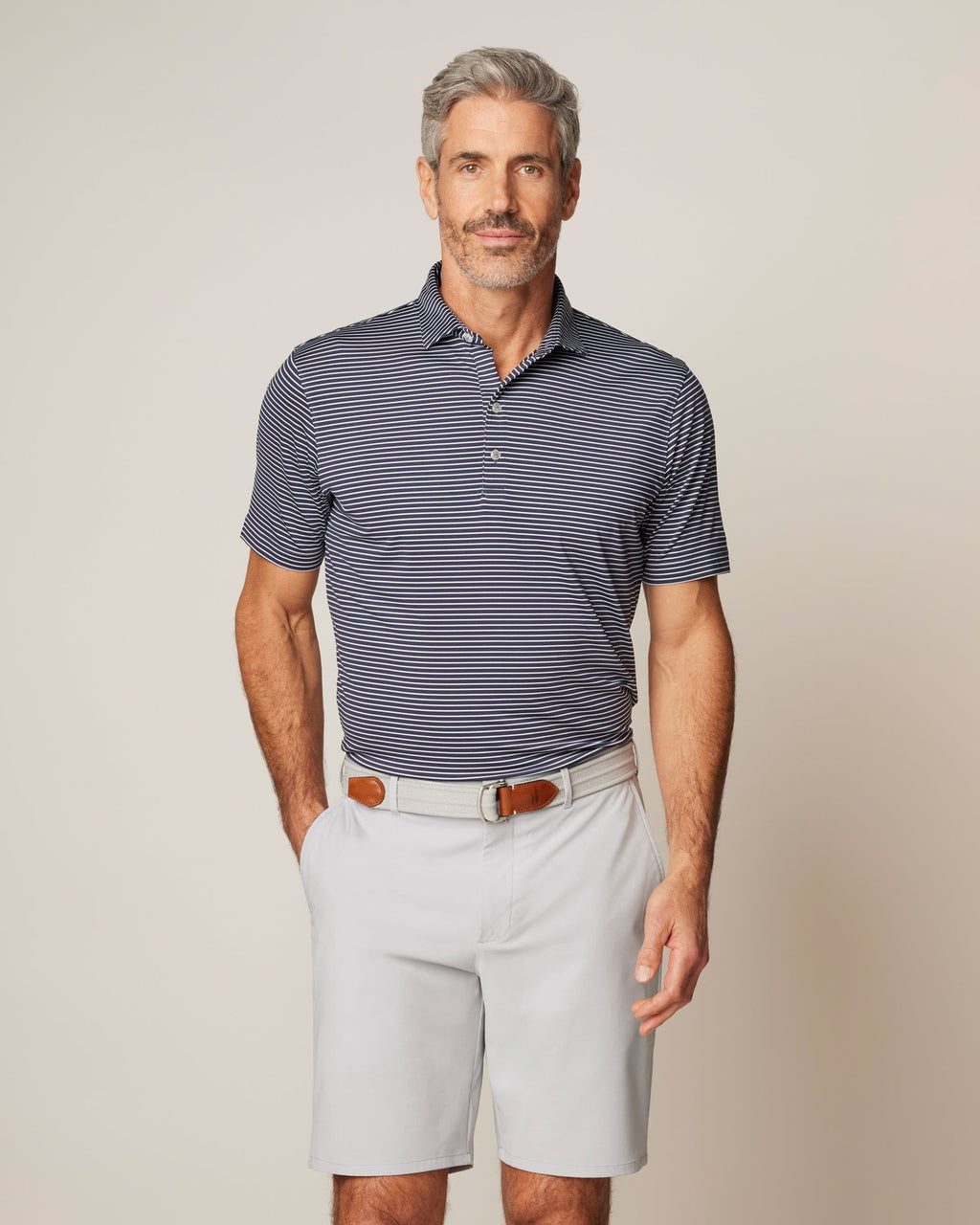 Johnnie-O Performance Jersey Polo - Michael Stripe