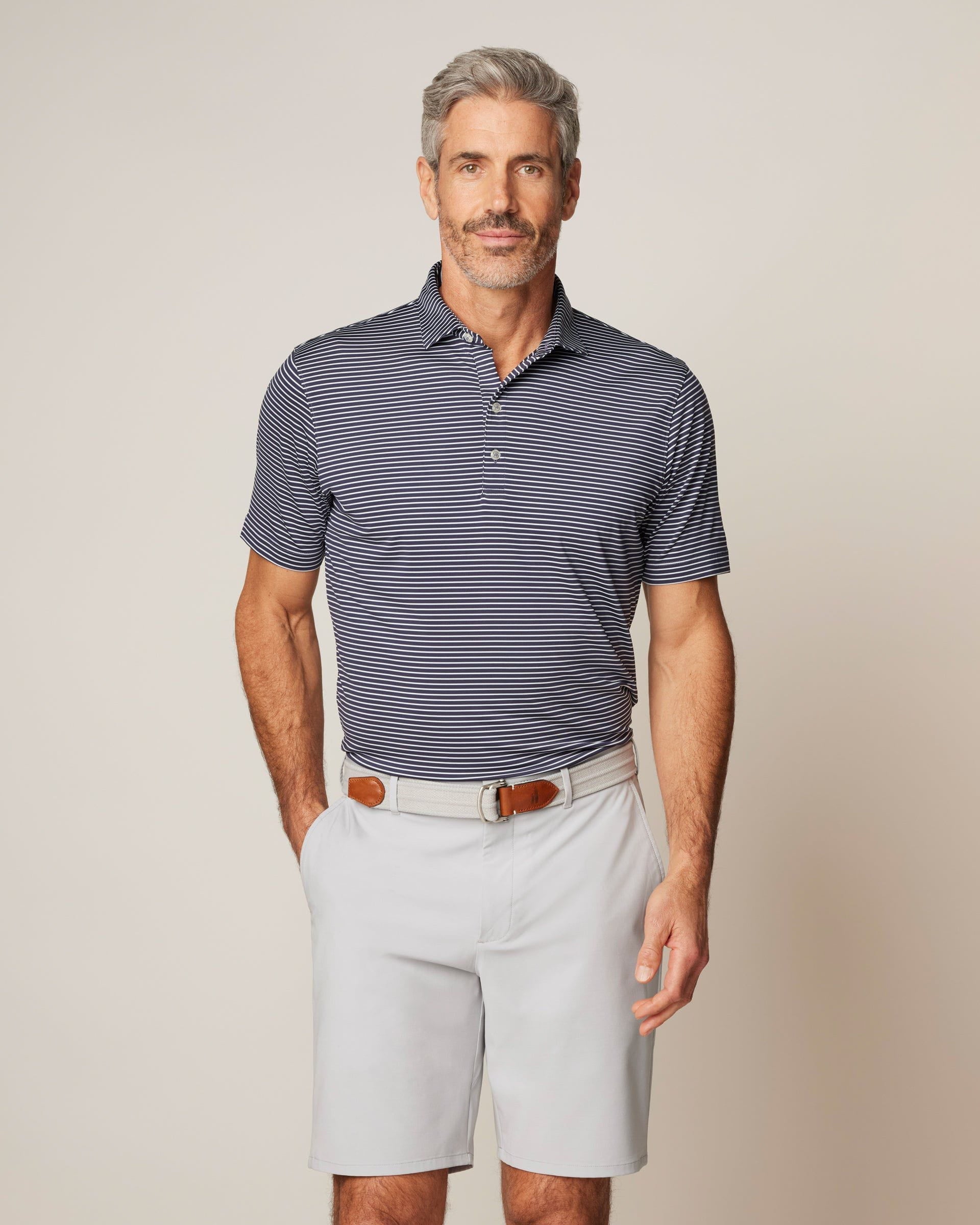 Johnnie-O Performance Jersey Polo - Michael Stripe