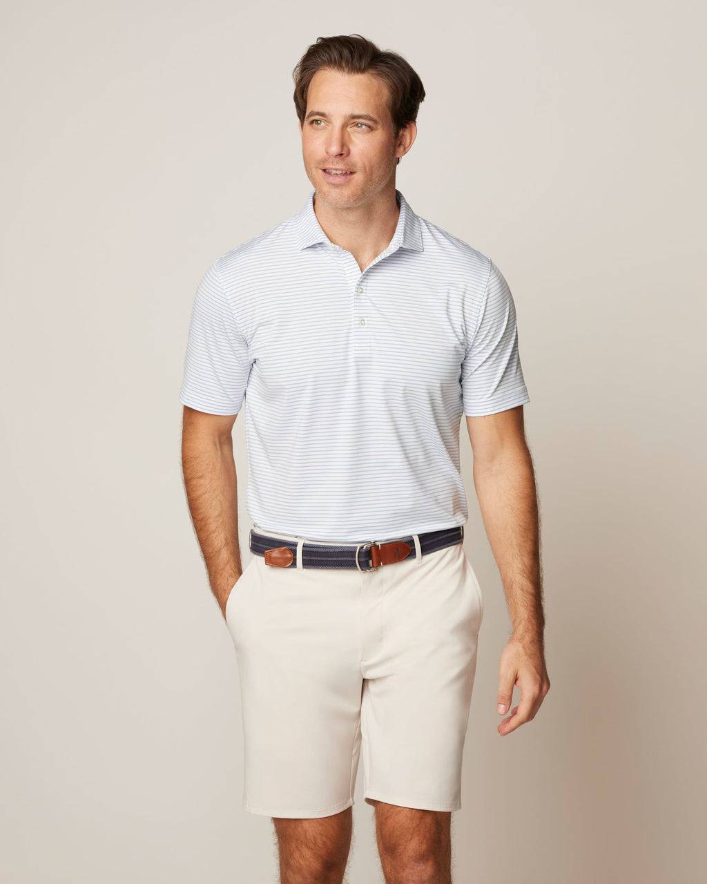 Johnnie-O Performance Jersey Polo - Michael Stripe