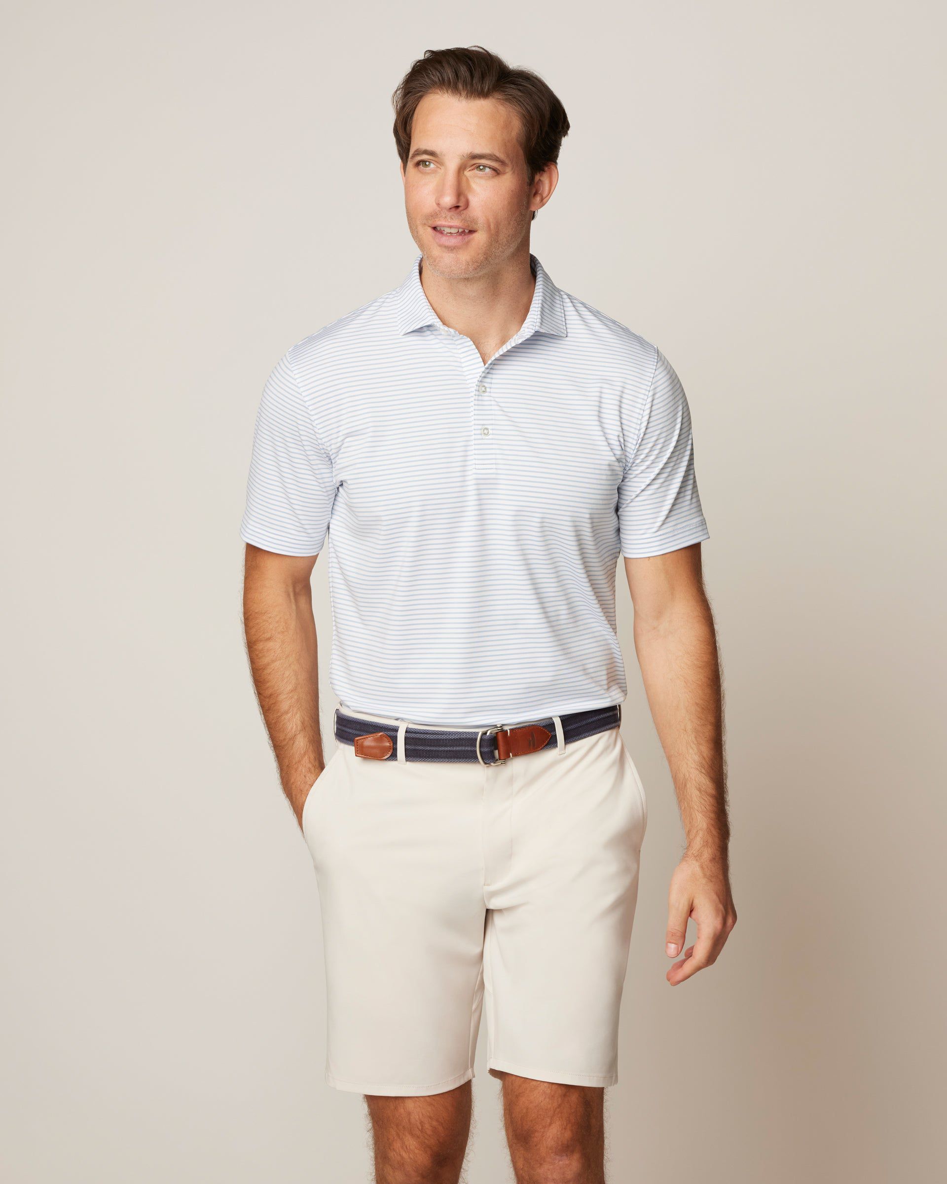 Johnnie-O Performance Jersey Polo - Michael Stripe