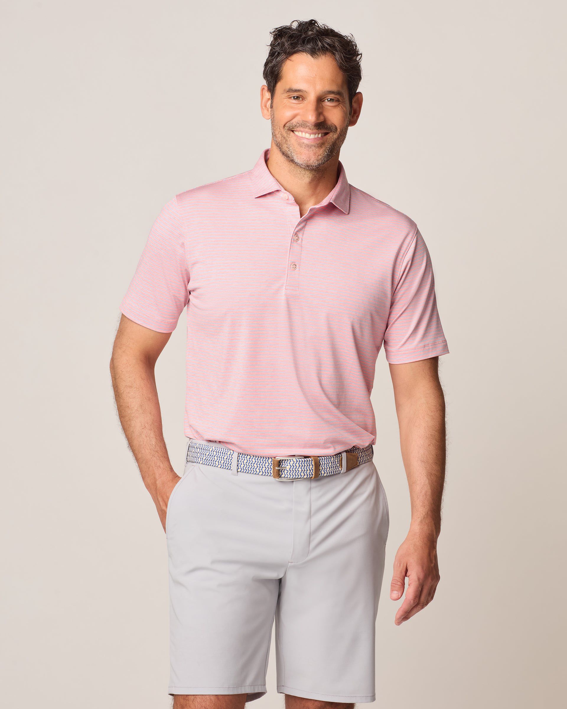 Johnnie-O Performance Jersey Polo - Michael Stripe