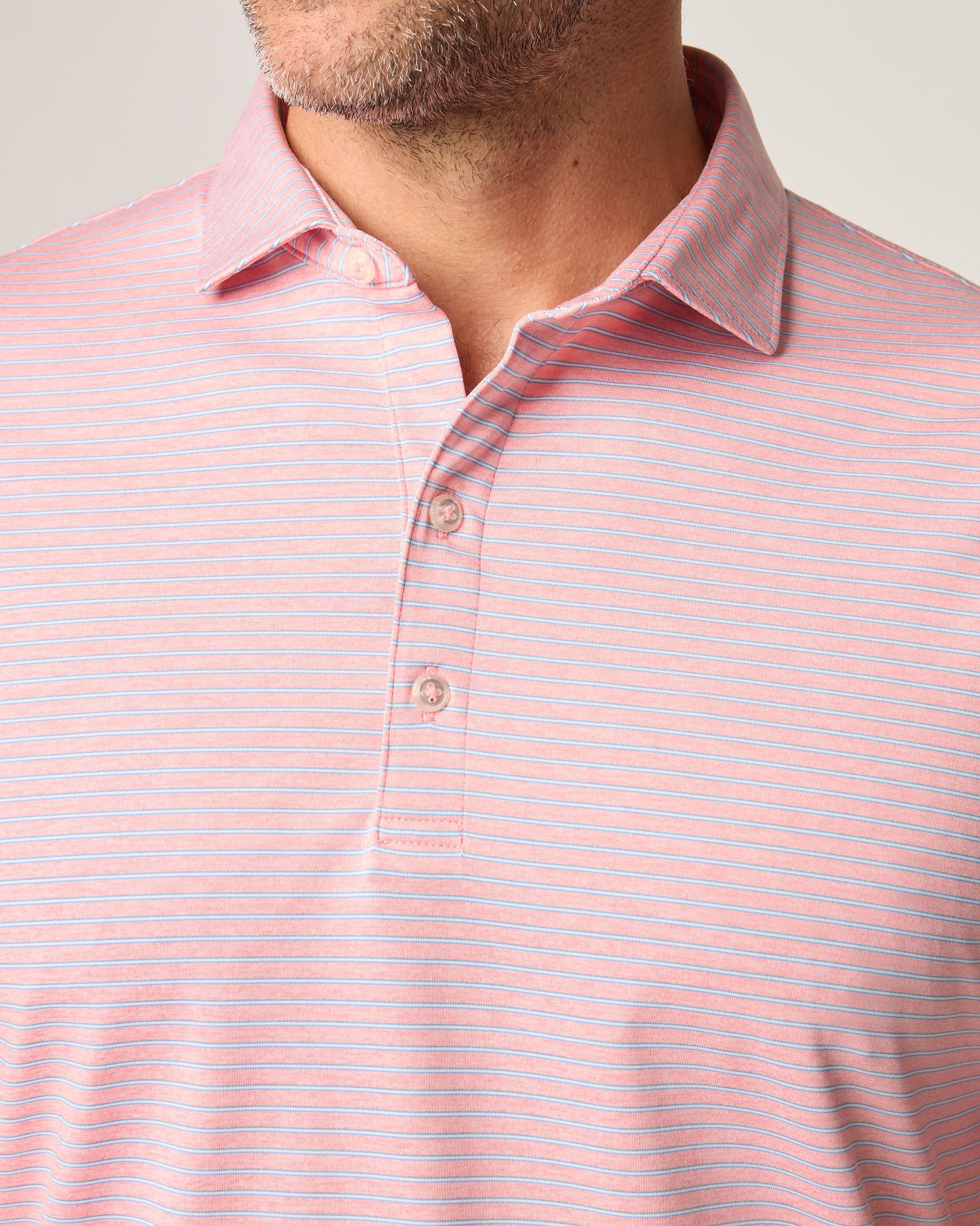 Johnnie-O Performance Jersey Polo - Michael Stripe