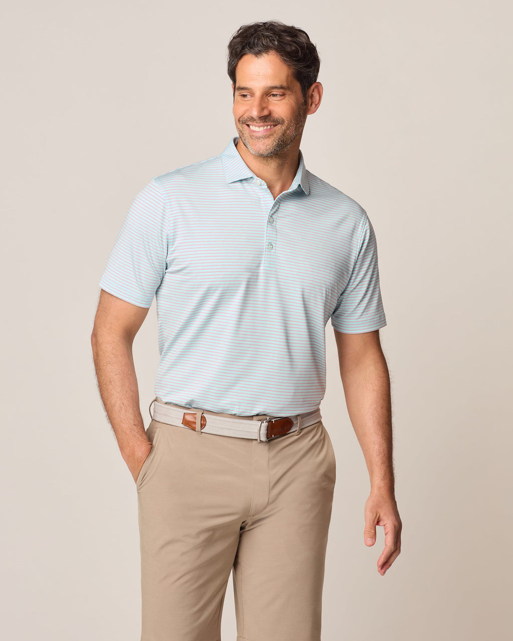 Johnnie-O Performance Jersey Polo - Michael Stripe