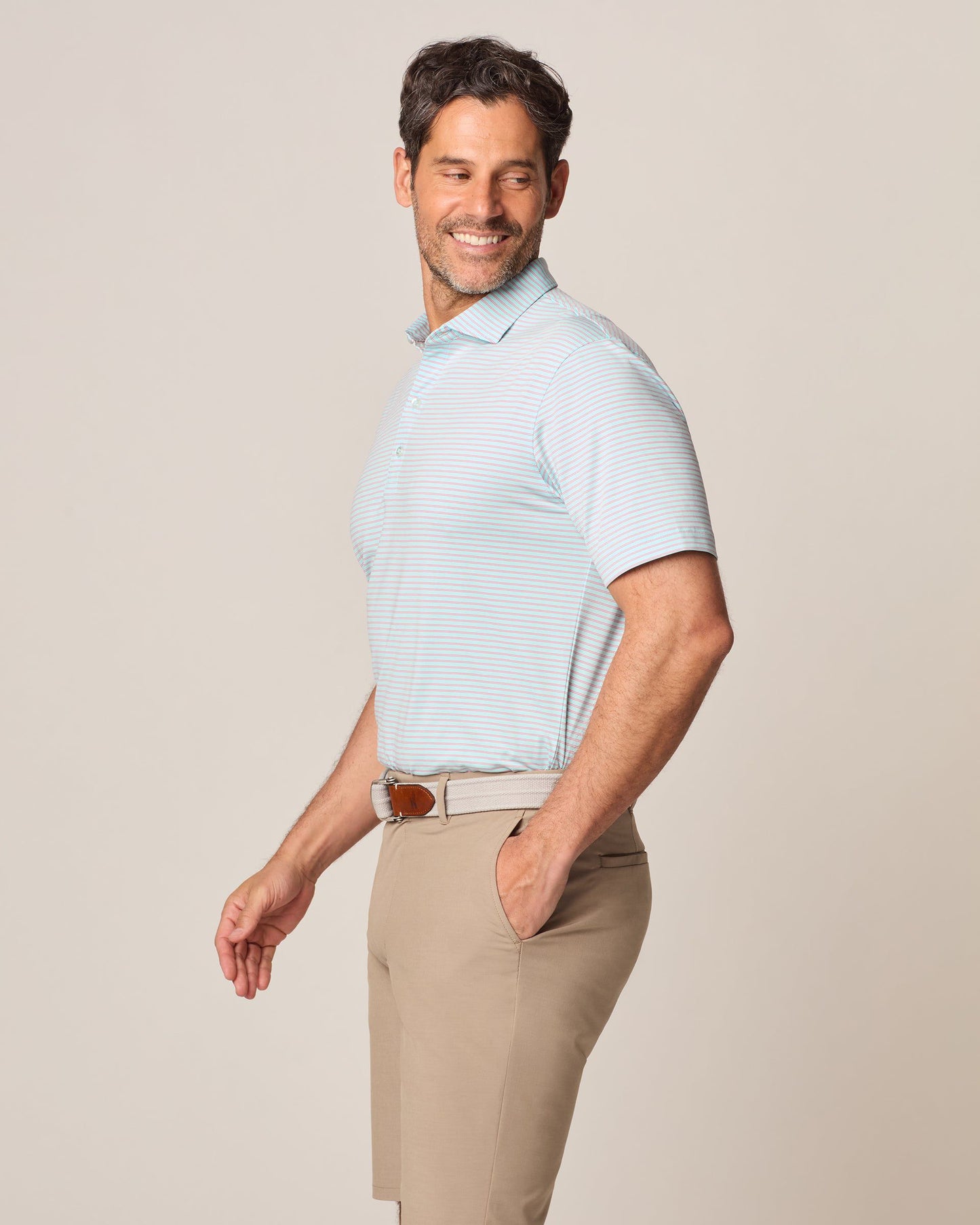 Johnnie-O Performance Jersey Polo - Michael Stripe
