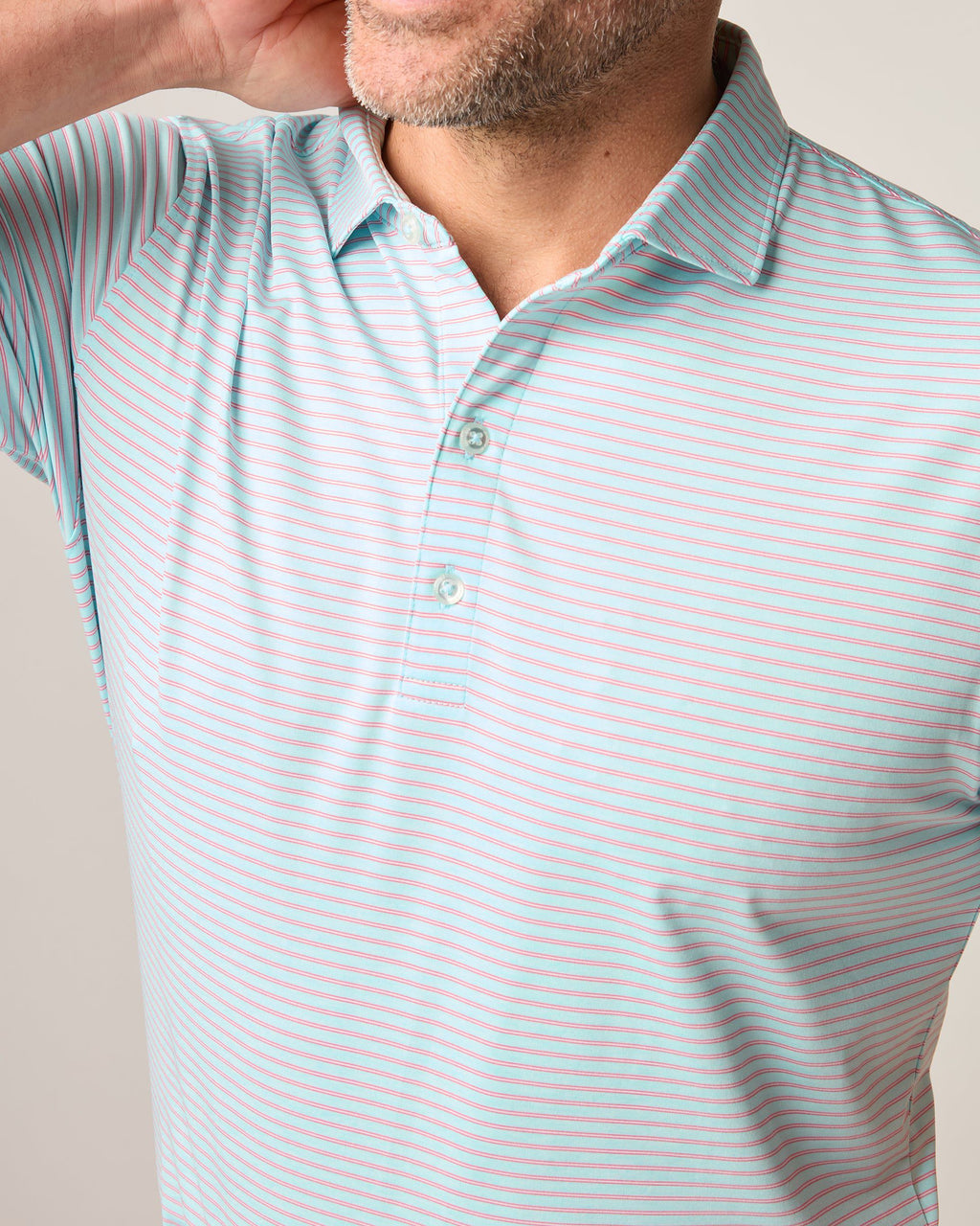 Johnnie-O Performance Jersey Polo - Michael Stripe