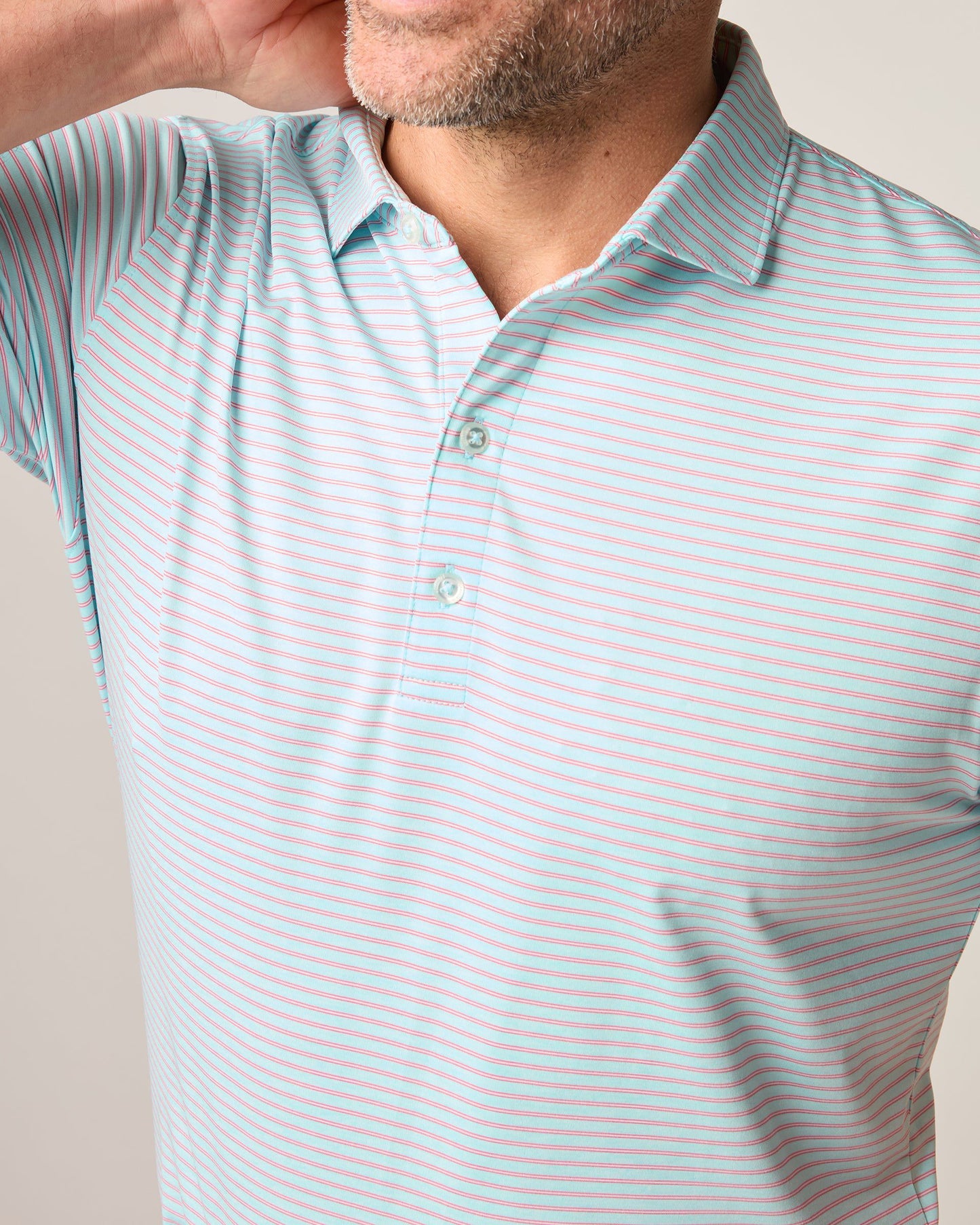 Johnnie-O Performance Jersey Polo - Michael Stripe