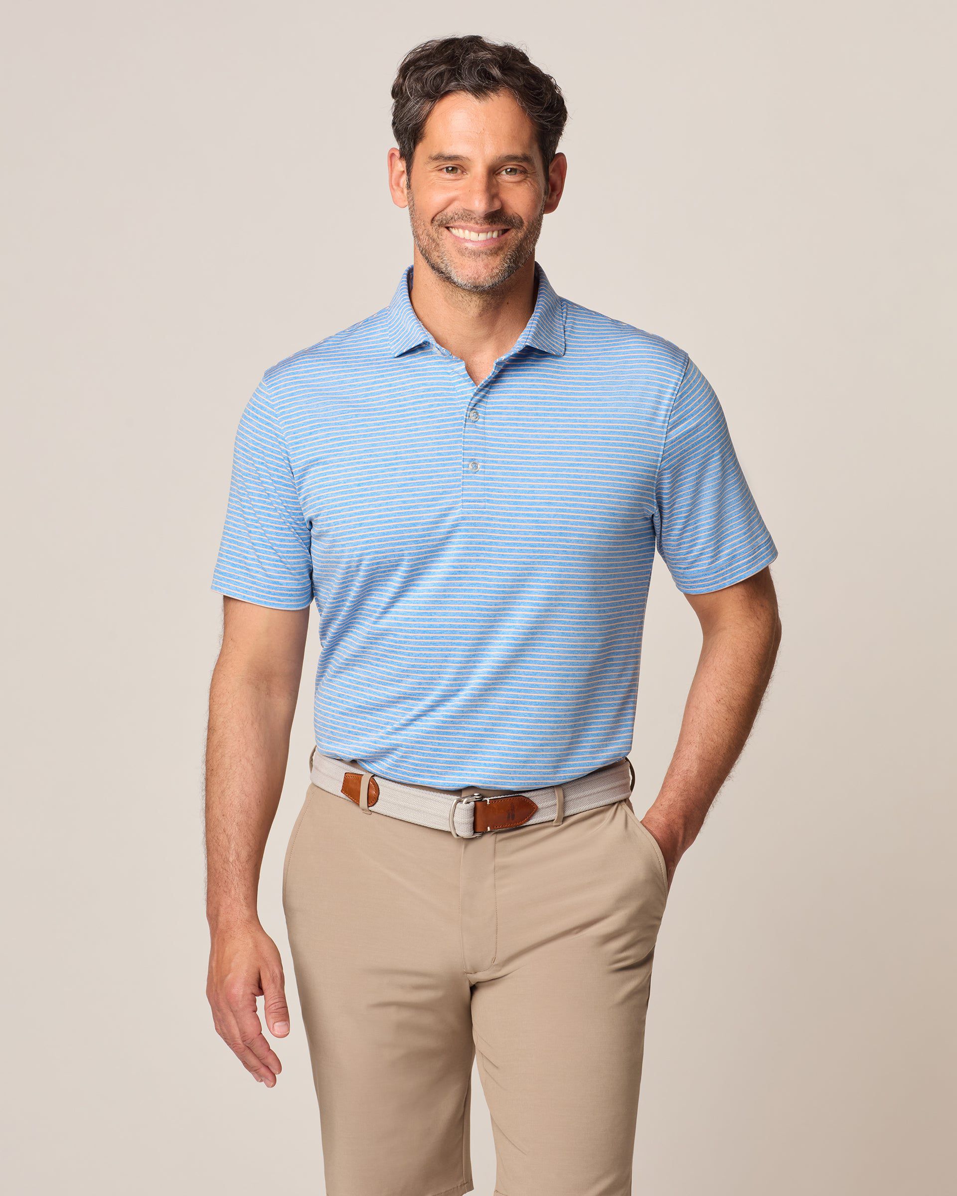 Johnnie-O Performance Jersey Polo - Michael Stripe