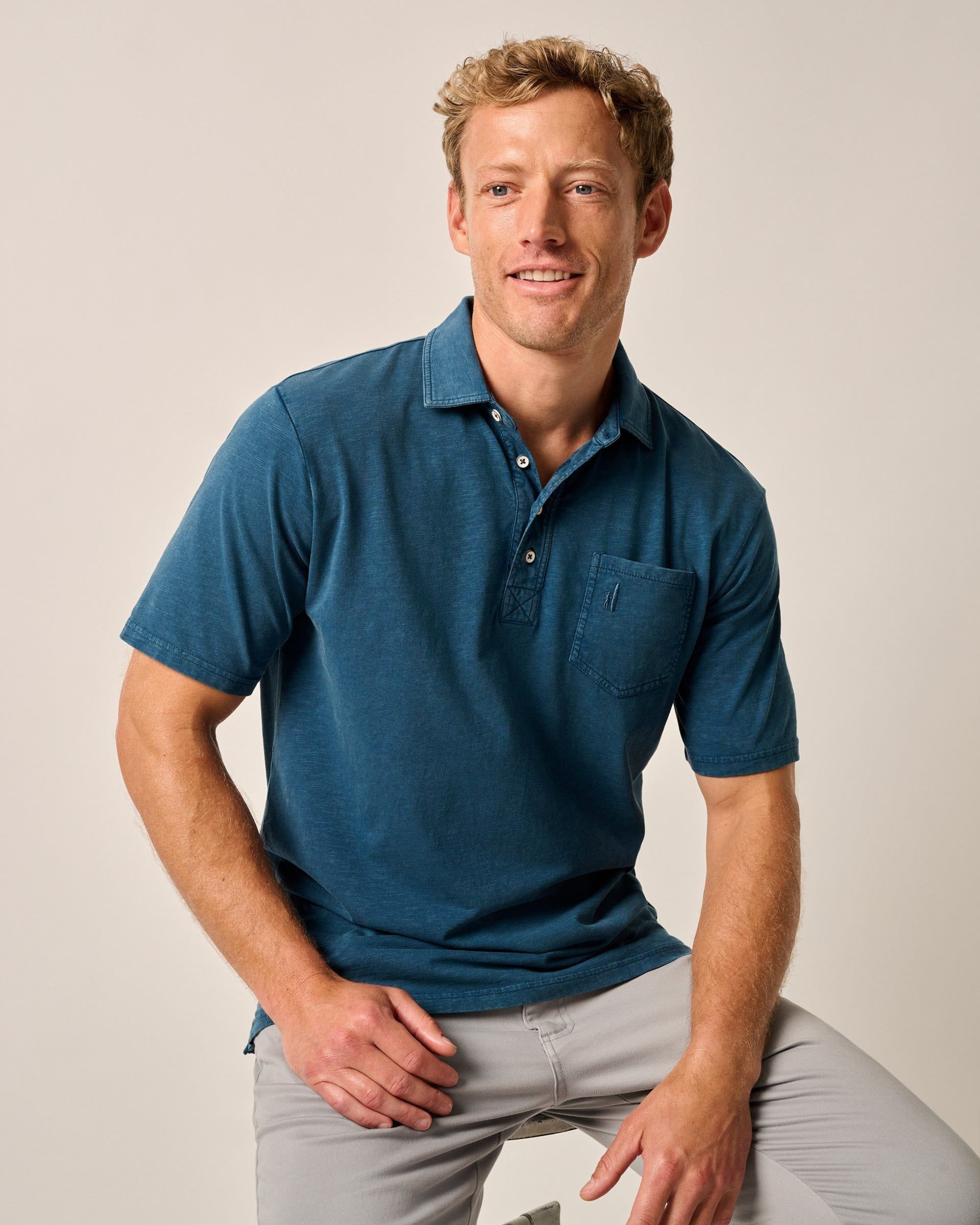 Johnnie-O Original 4-Button Polo - Coastal Wash
