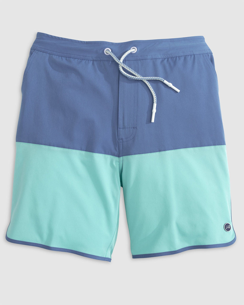 Johnnie-O Tully Half Elastic 7" Surf Shorts - Scalloped Hem