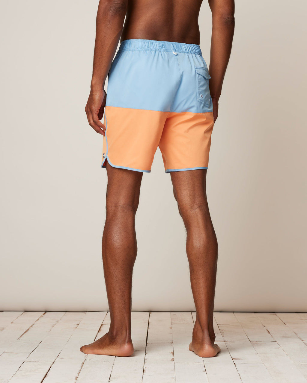 Johnnie-O Tully Half Elastic 7" Surf Shorts - Scalloped Hem