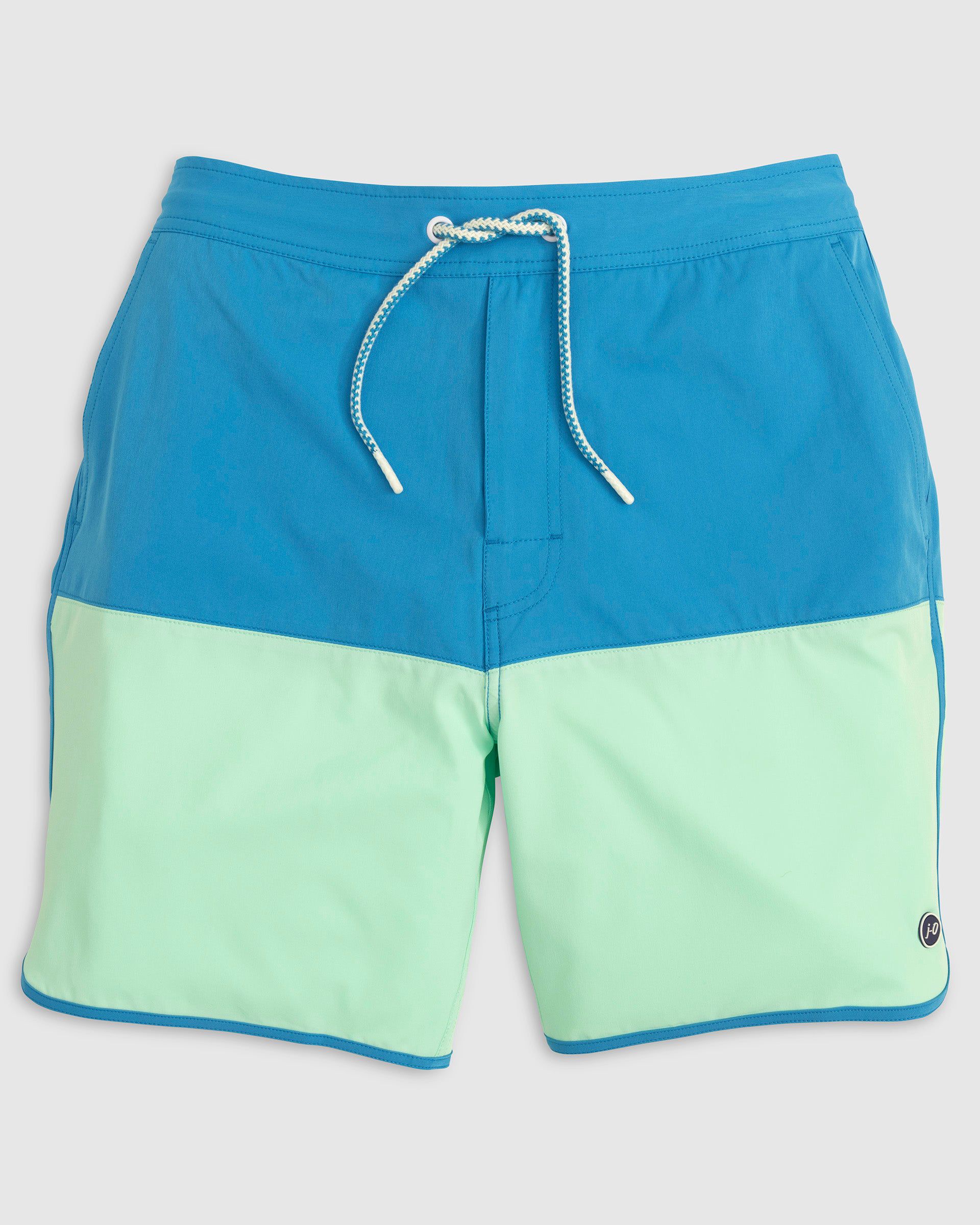 Johnnie-O Tully Half Elastic 7" Surf Shorts - Scalloped Hem