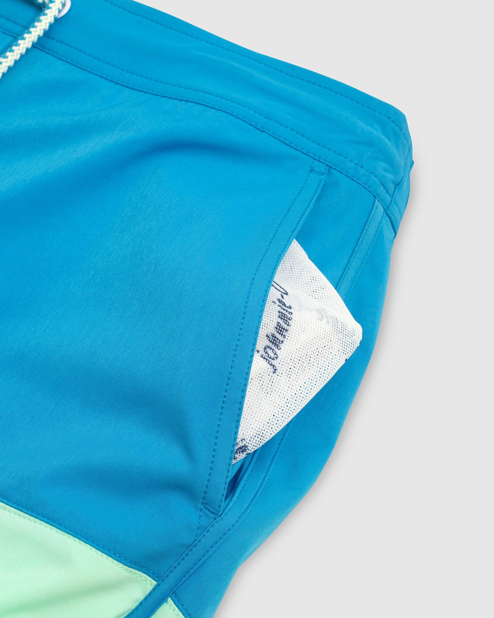 Johnnie-O Tully Half Elastic 7" Surf Shorts - Scalloped Hem