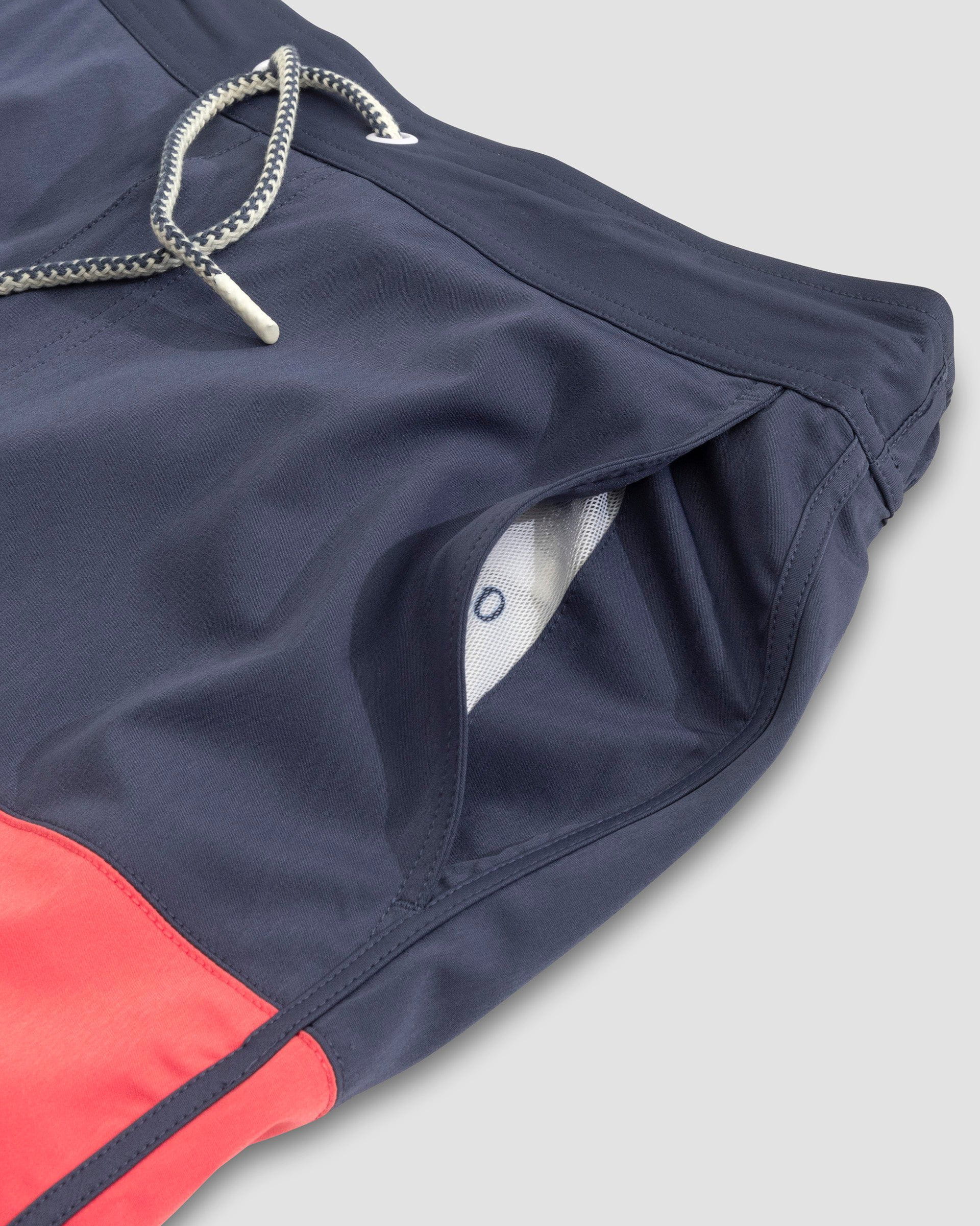 Johnnie-O Tully Half Elastic 7" Surf Shorts - Scalloped Hem