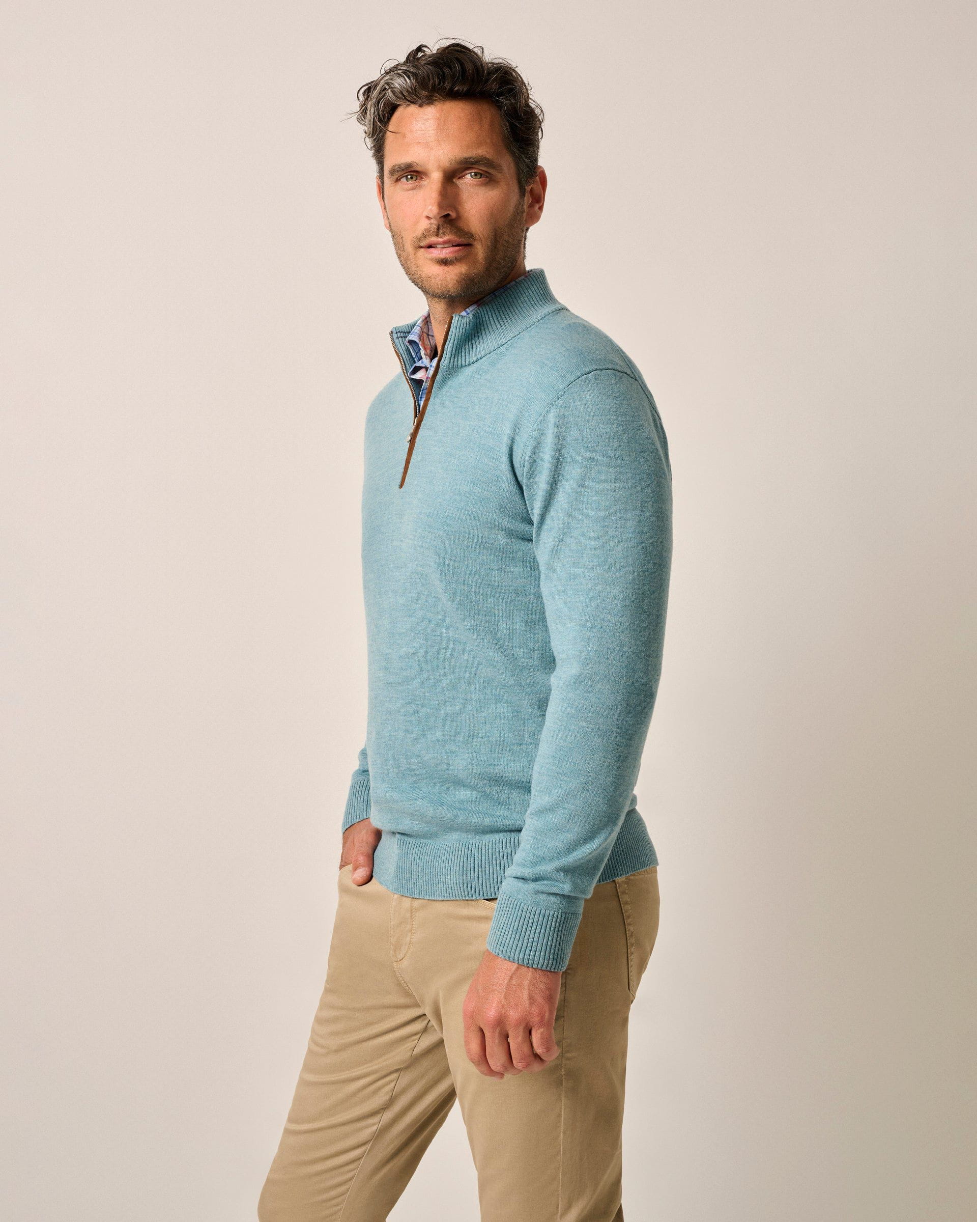 Johnnie-O Raynor Merino 1/4 Zip Sweater