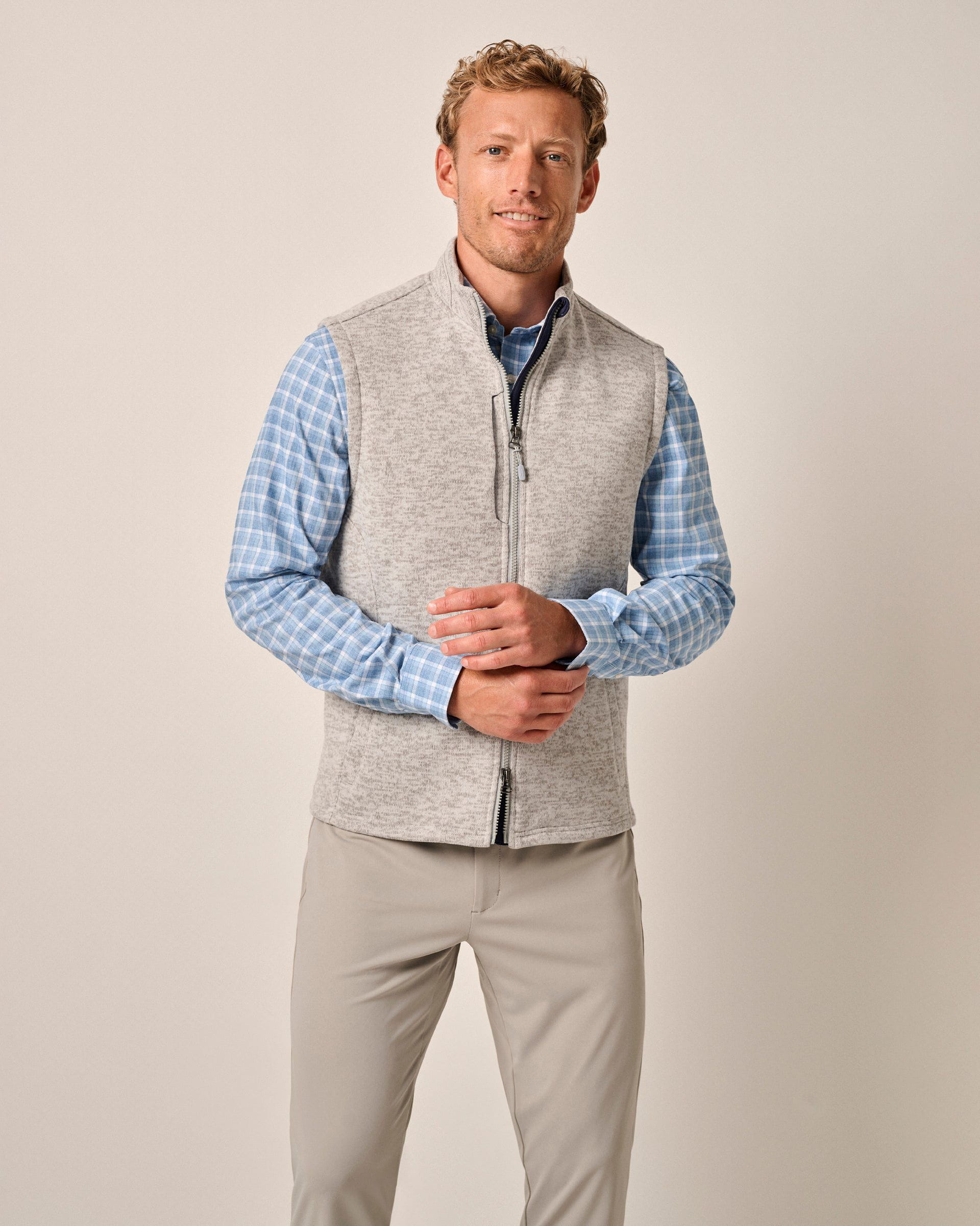 Johnnie-O Denalis Double-Zip Fleece Vest
