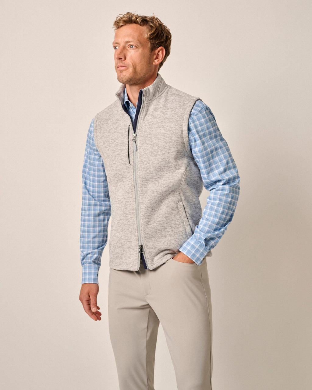 Johnnie-O Denalis Double-Zip Fleece Vest