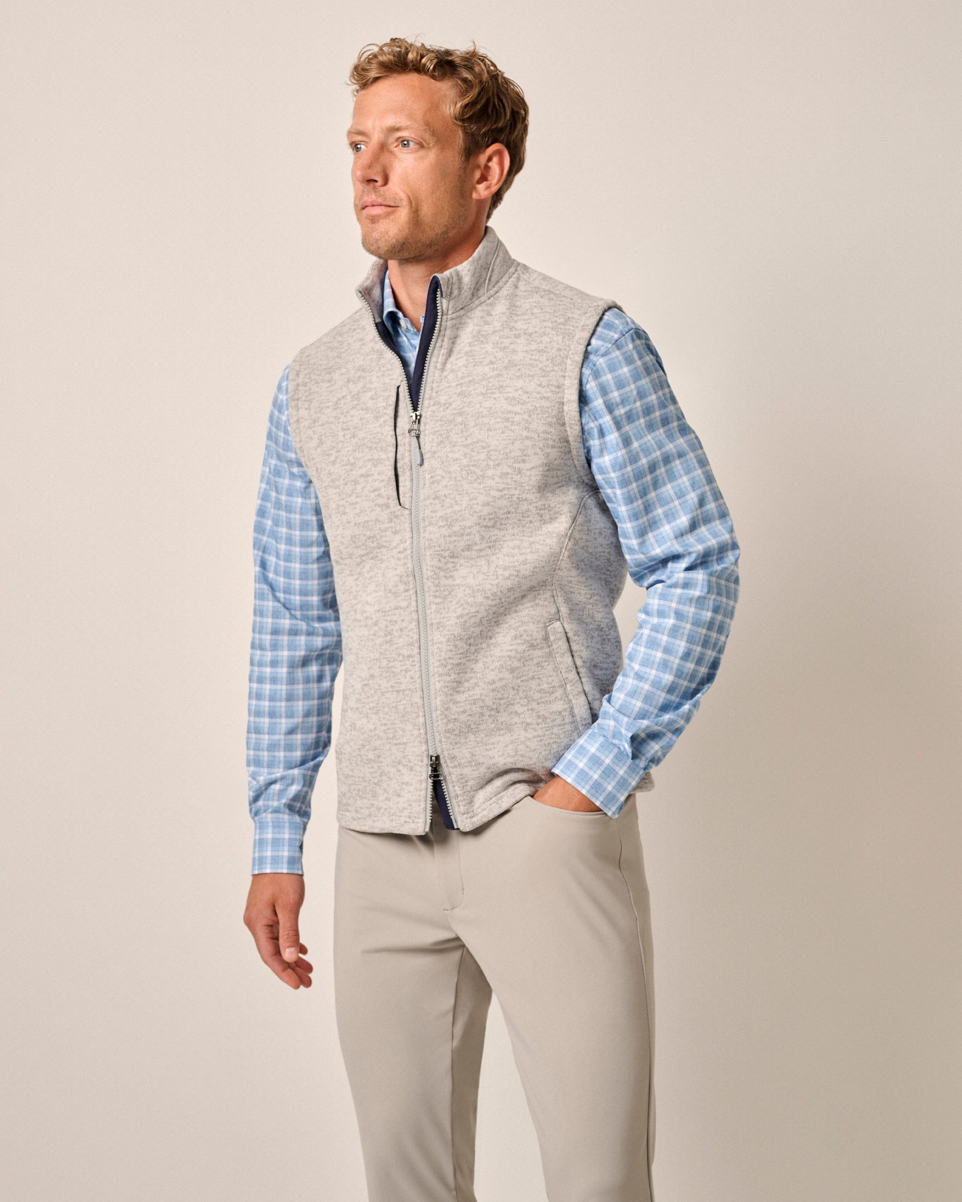 Johnnie-O Denalis Double-Zip Fleece Vest