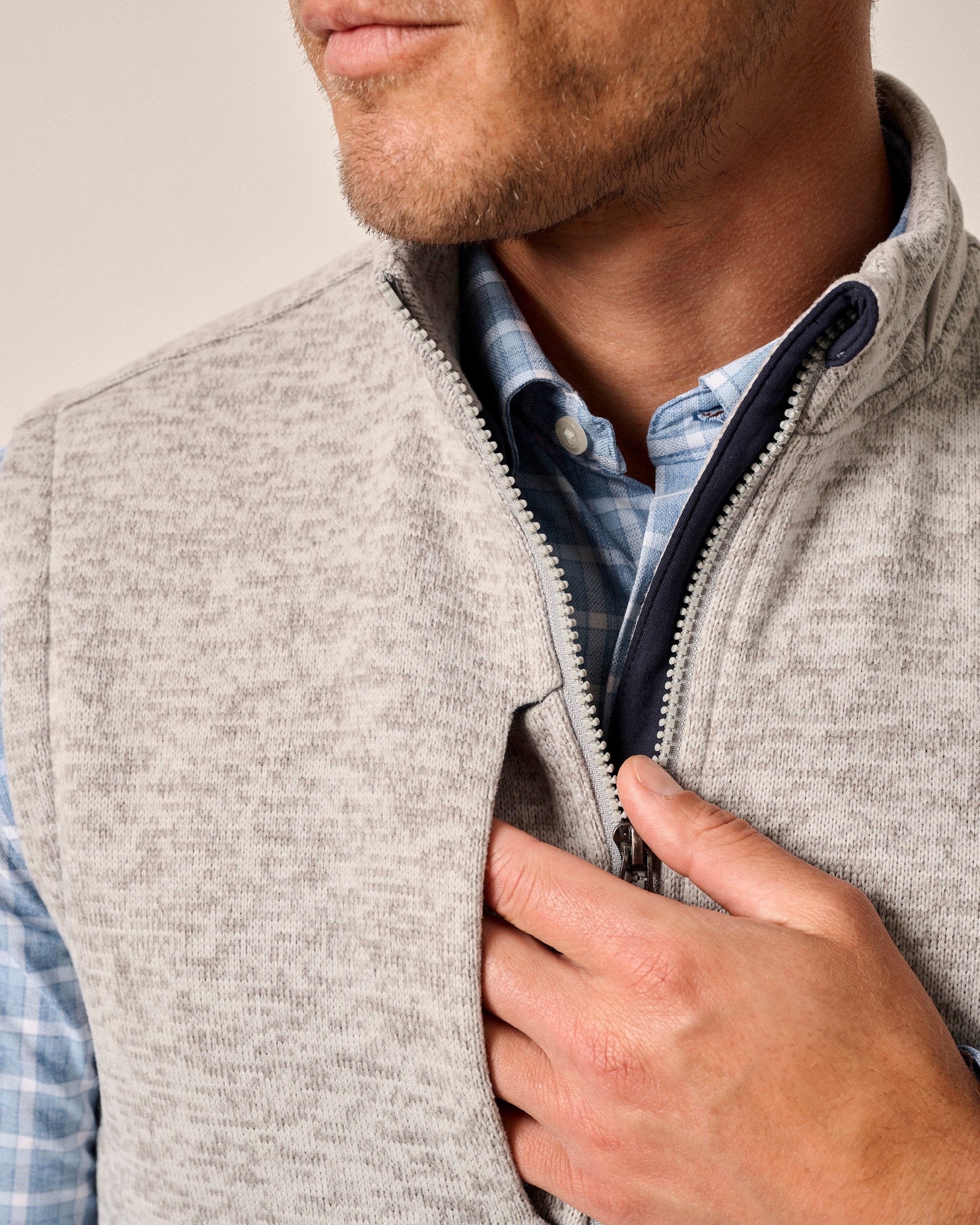 Johnnie-O Denalis Double-Zip Fleece Vest