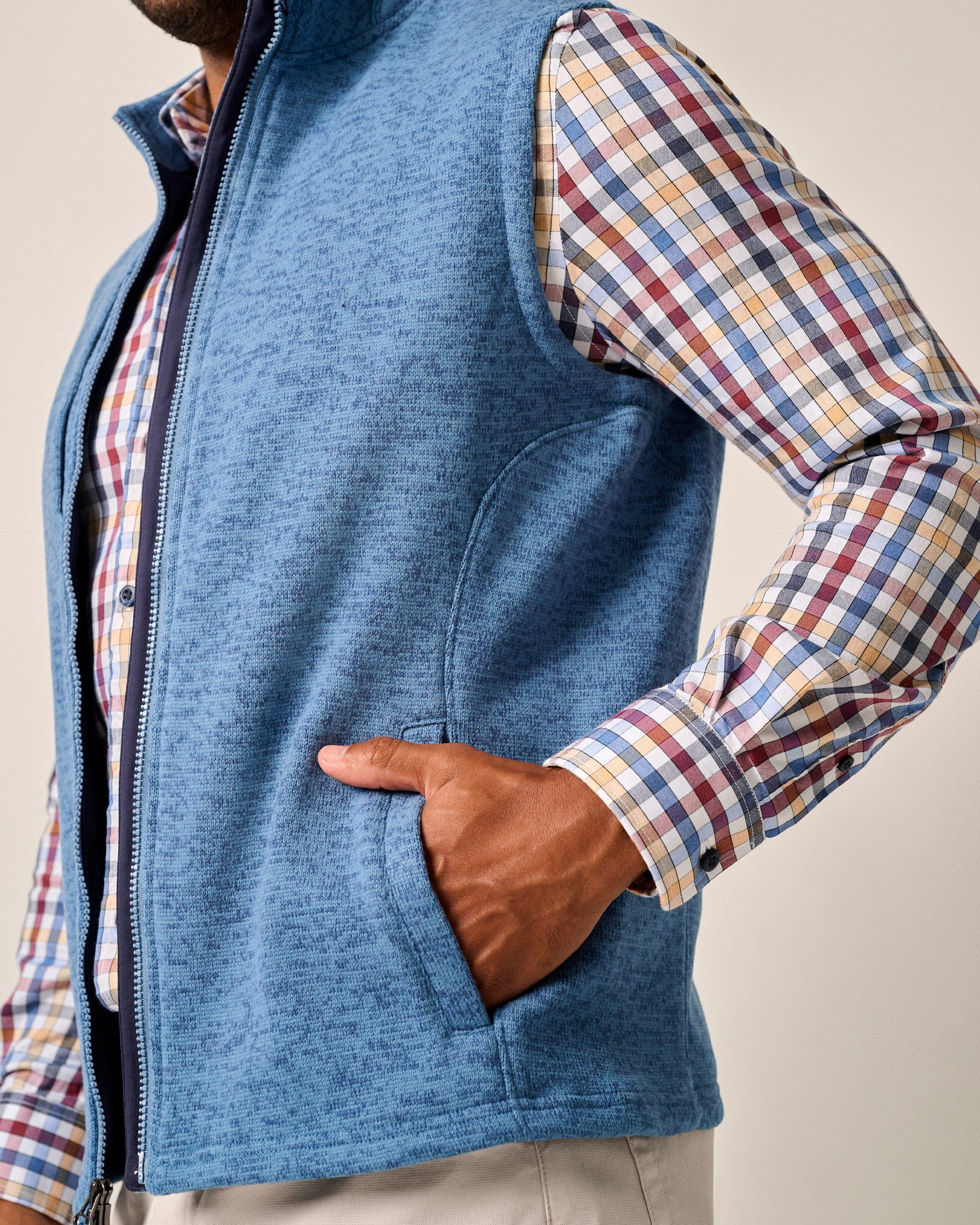 Johnnie-O Denalis Double-Zip Fleece Vest