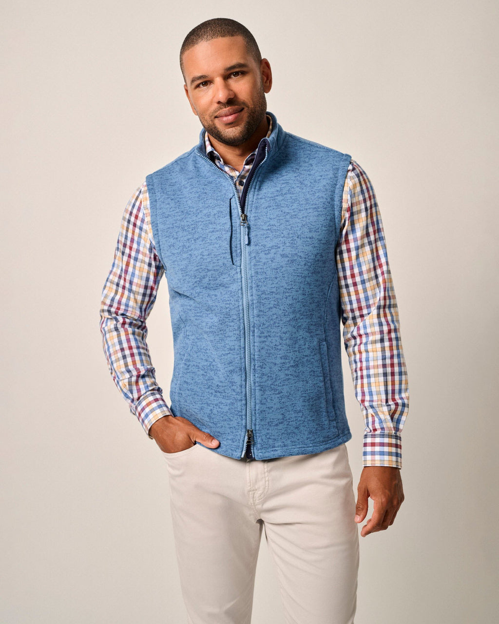 Johnnie-O Denalis Double-Zip Fleece Vest