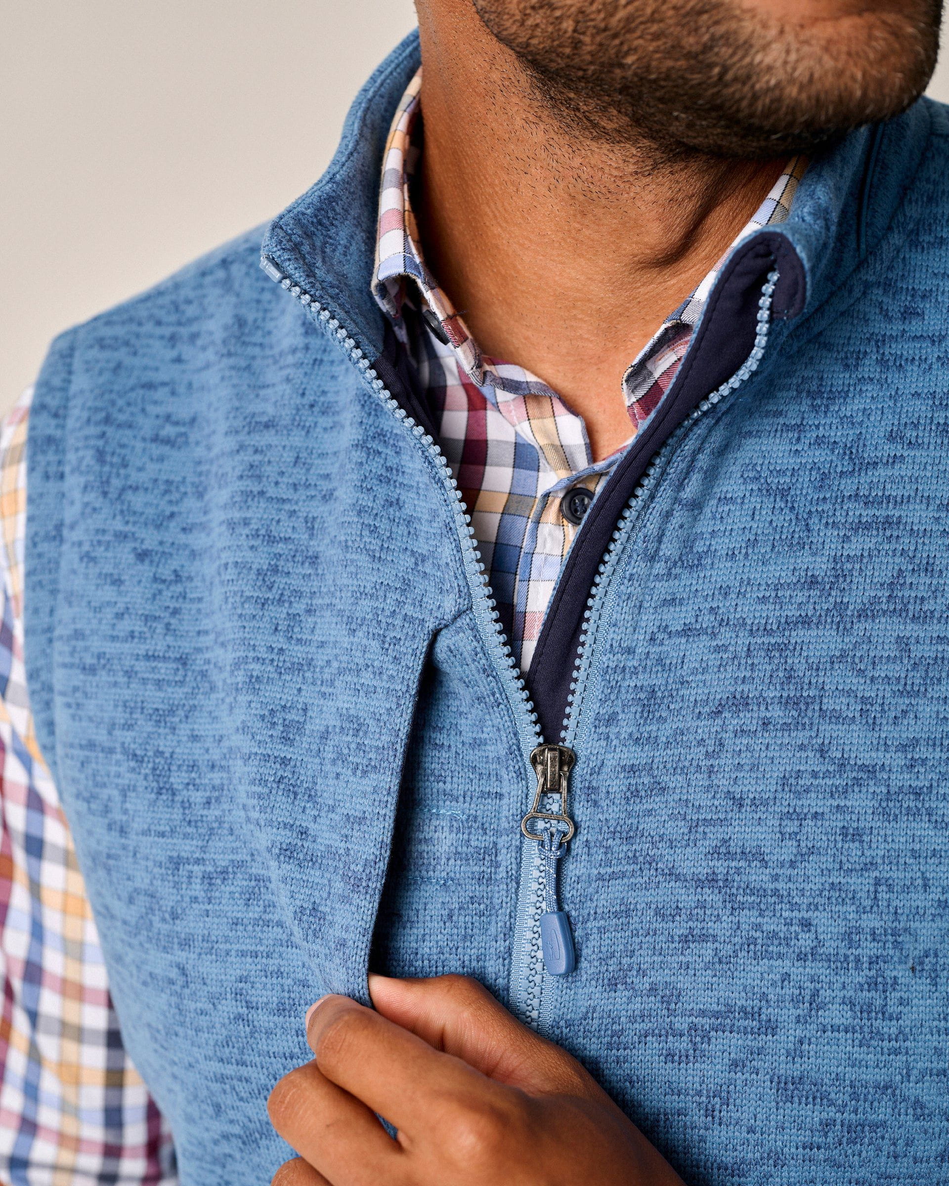 Johnnie-O Denalis Double-Zip Fleece Vest