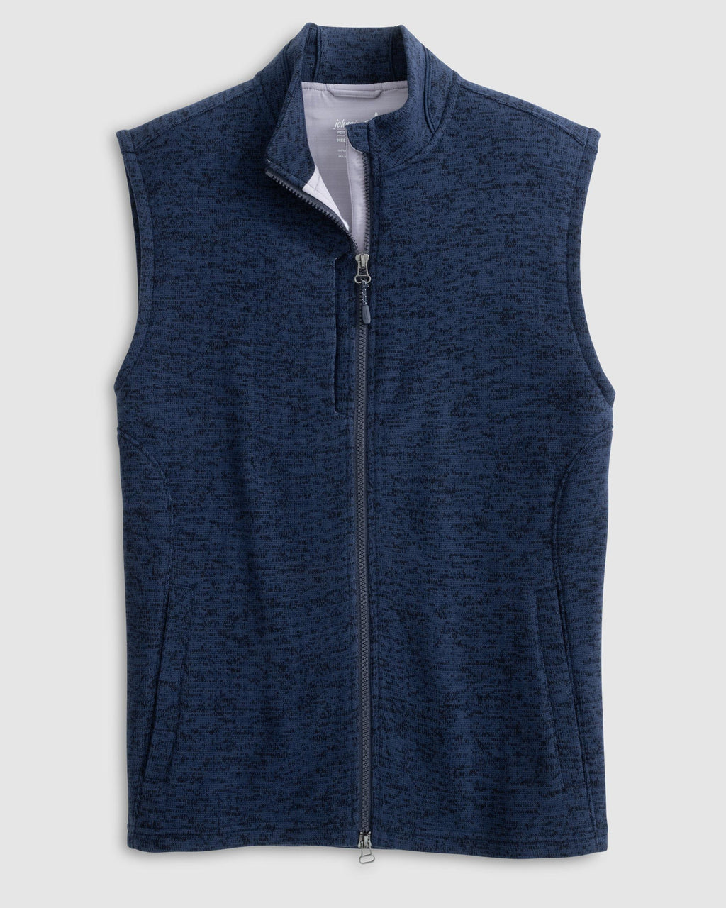 Johnnie-O Denalis Double-Zip Fleece Vest, Navy