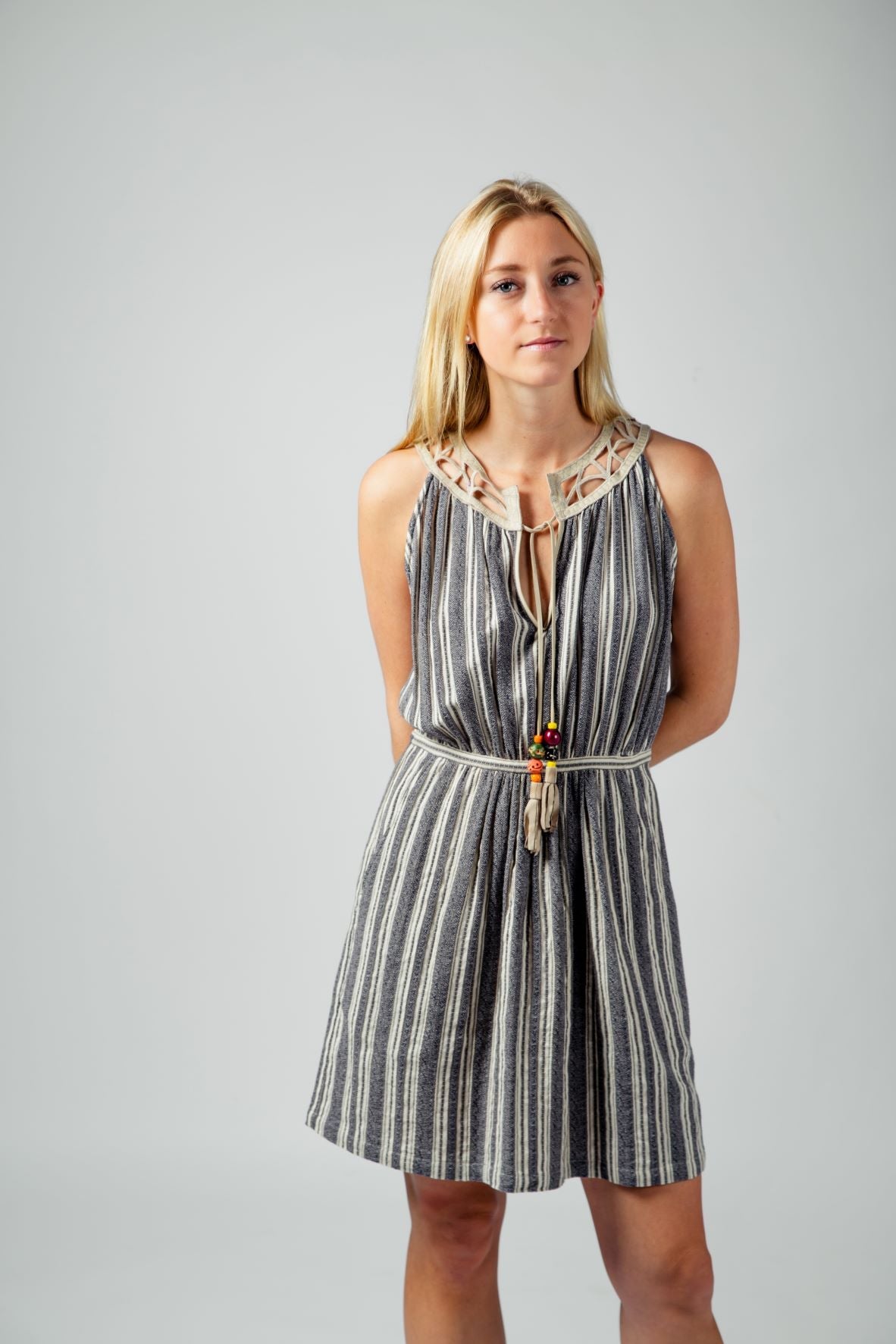 Calypso St Barth Pippa Leather Trimmed Dress - Final Sale