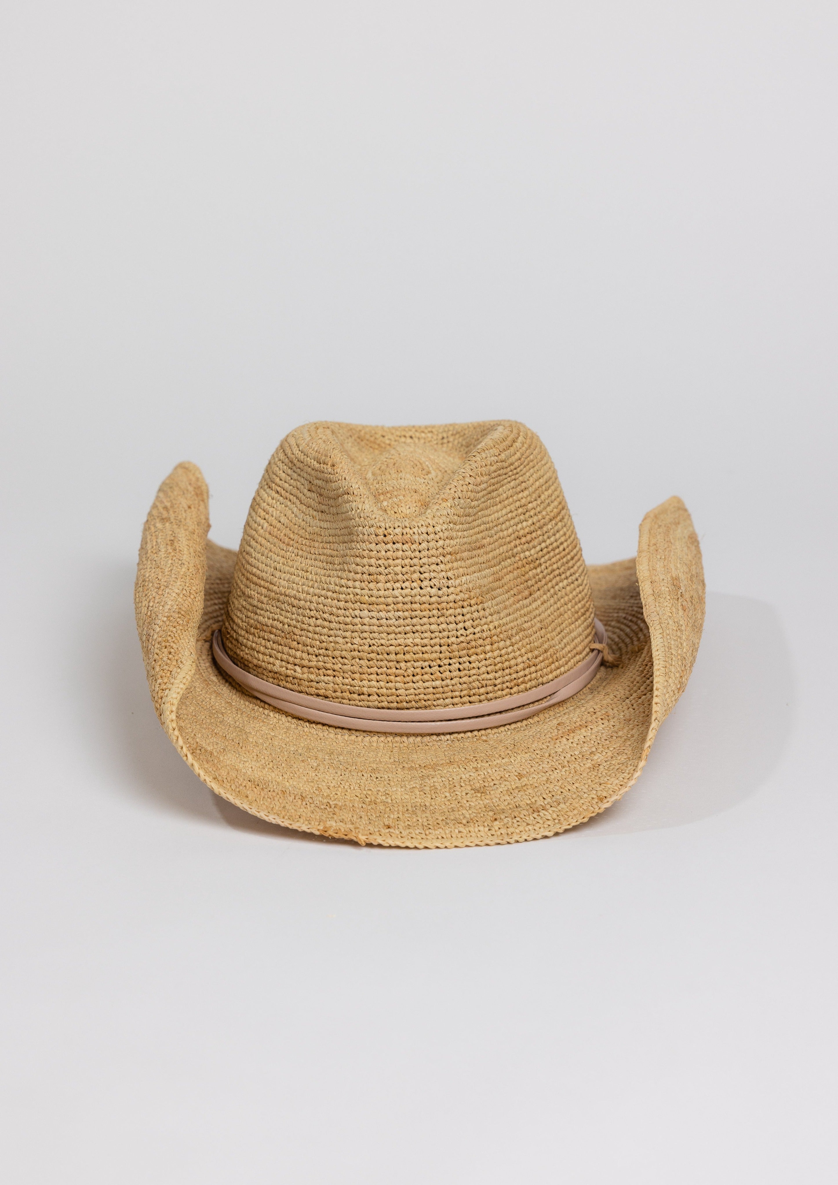 Hat Attack New York Raffia Crochet Cowboy