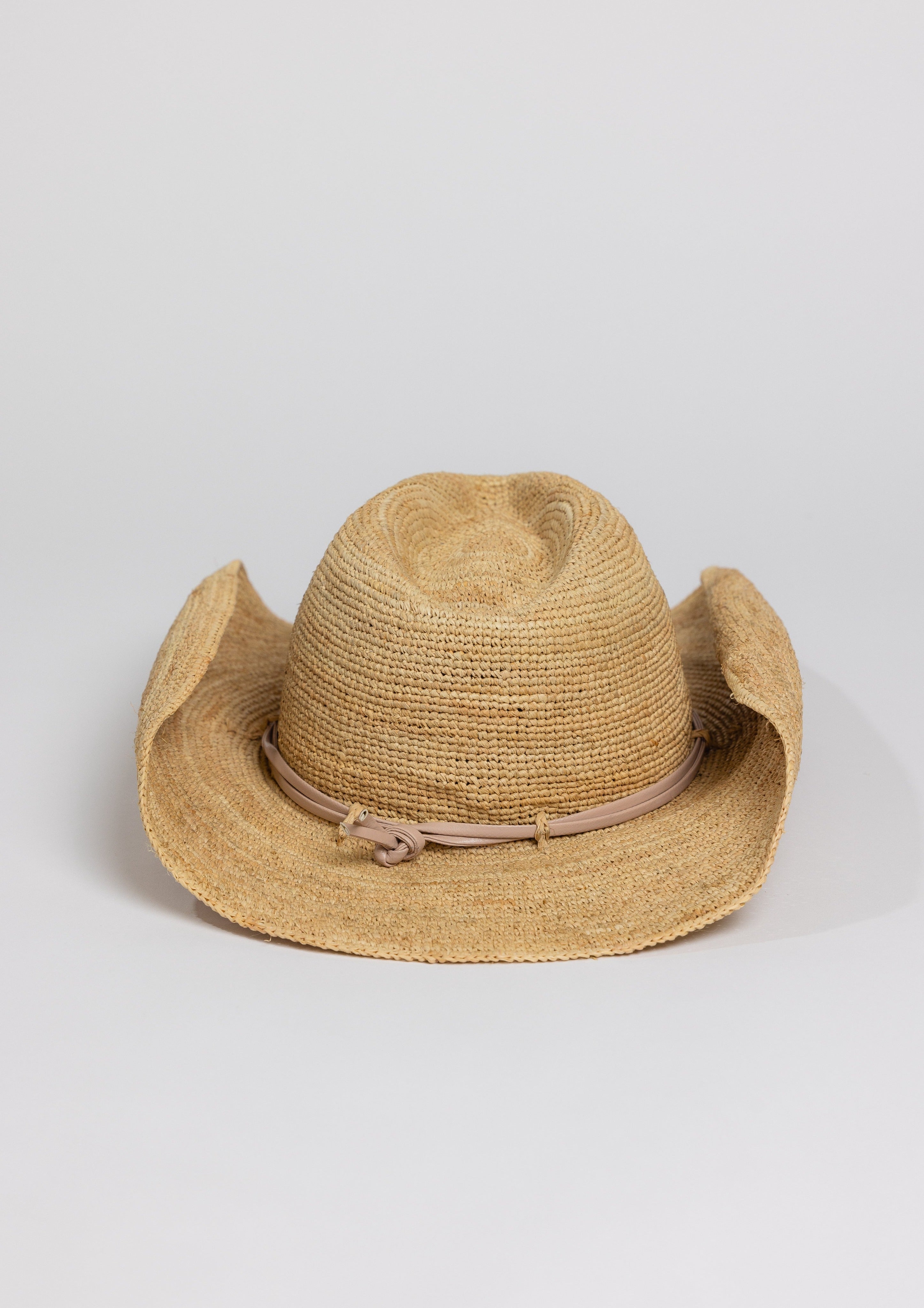 Hat Attack New York Raffia Crochet Cowboy
