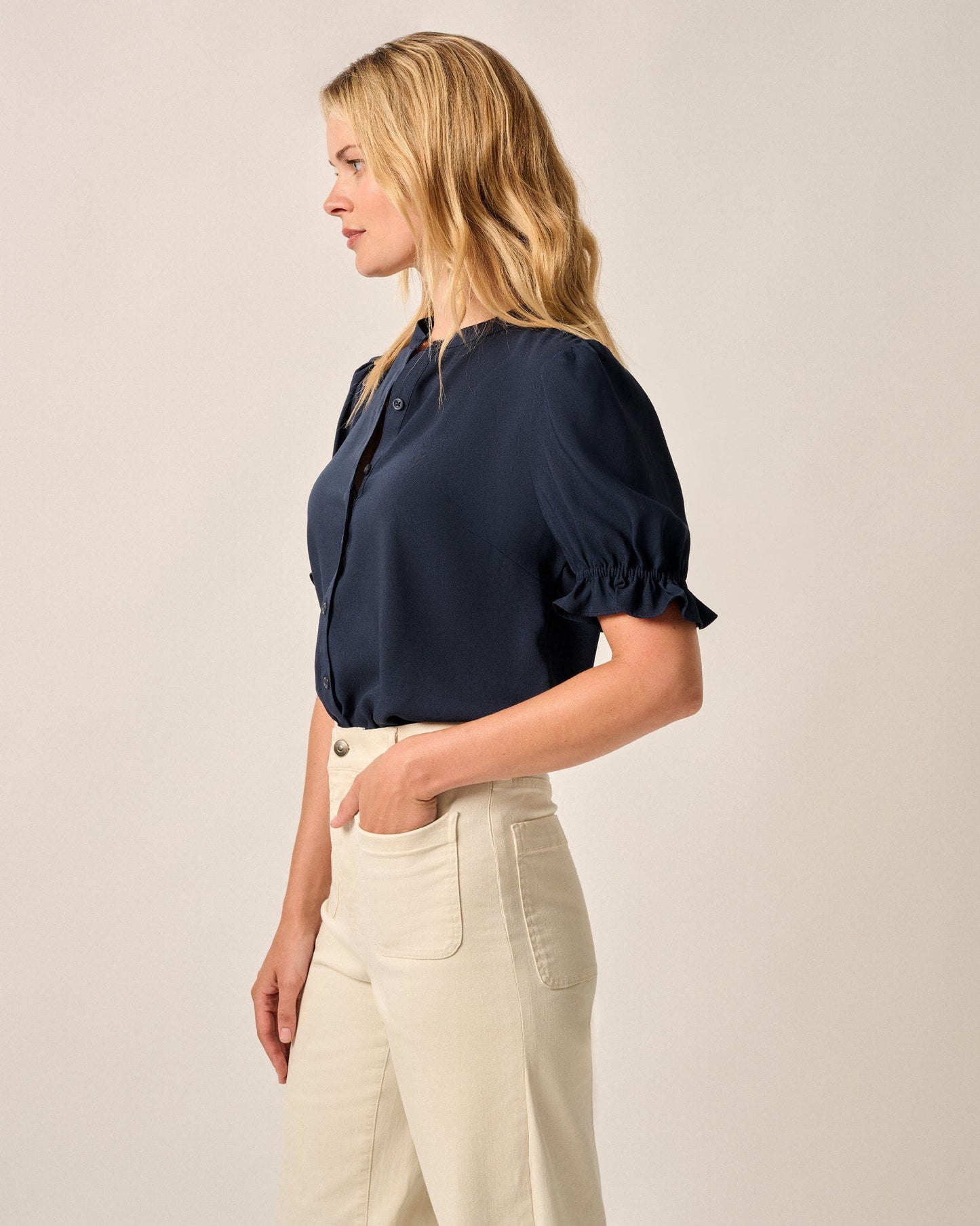 Johnnie-O Natalia Button-Up Blouse