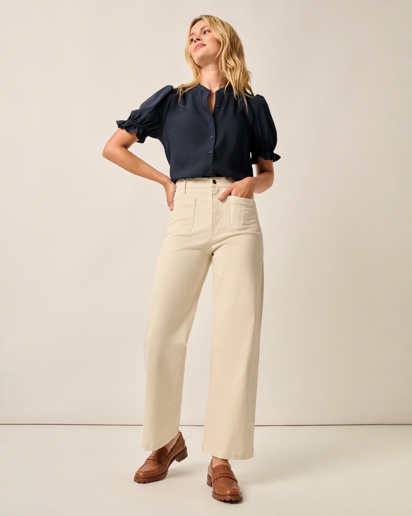 Johnnie-O Natalia Button-Up Blouse