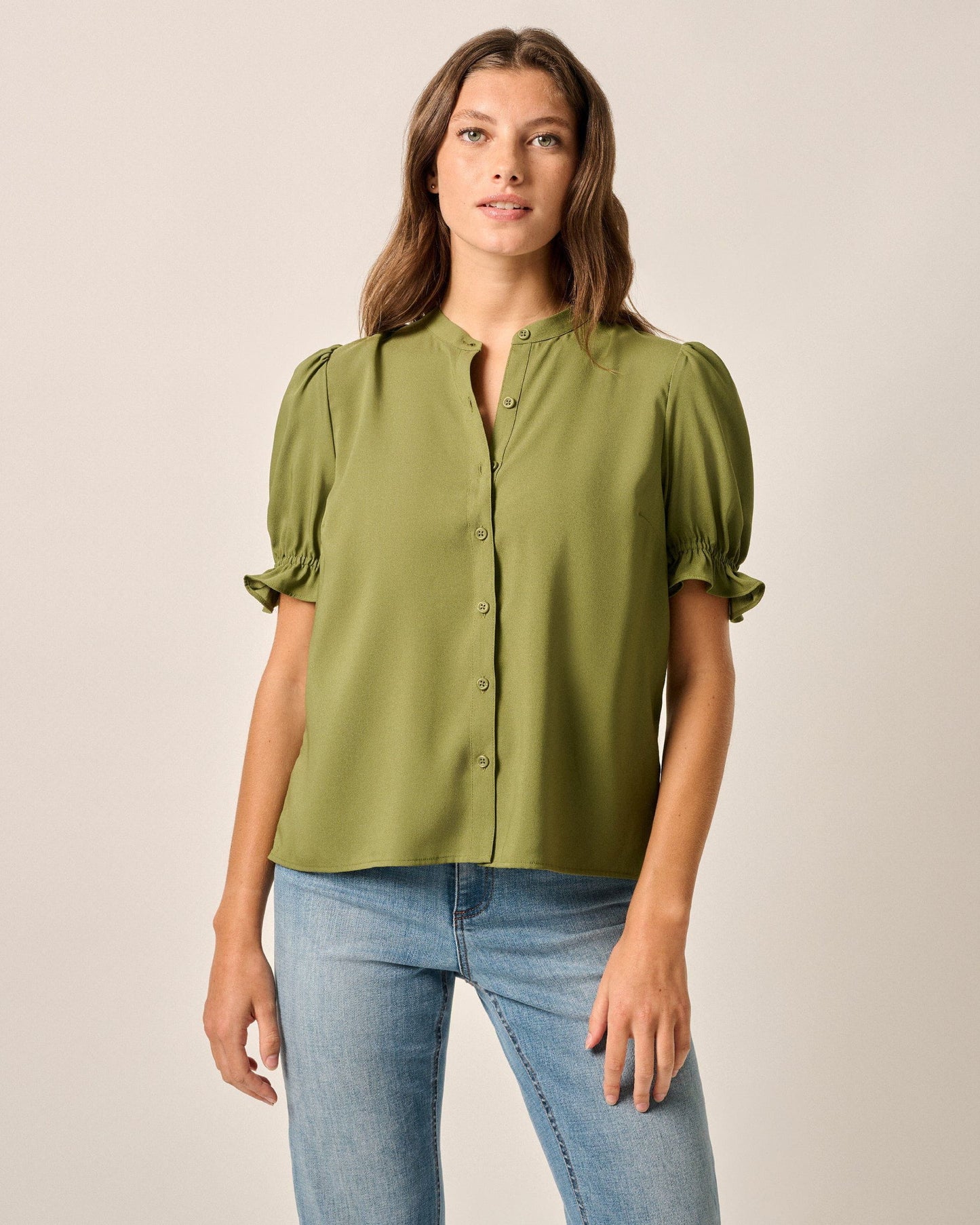 Johnnie-O Natalia Button-Up Blouse