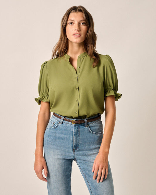 Johnnie-O Natalia Button-Up Blouse