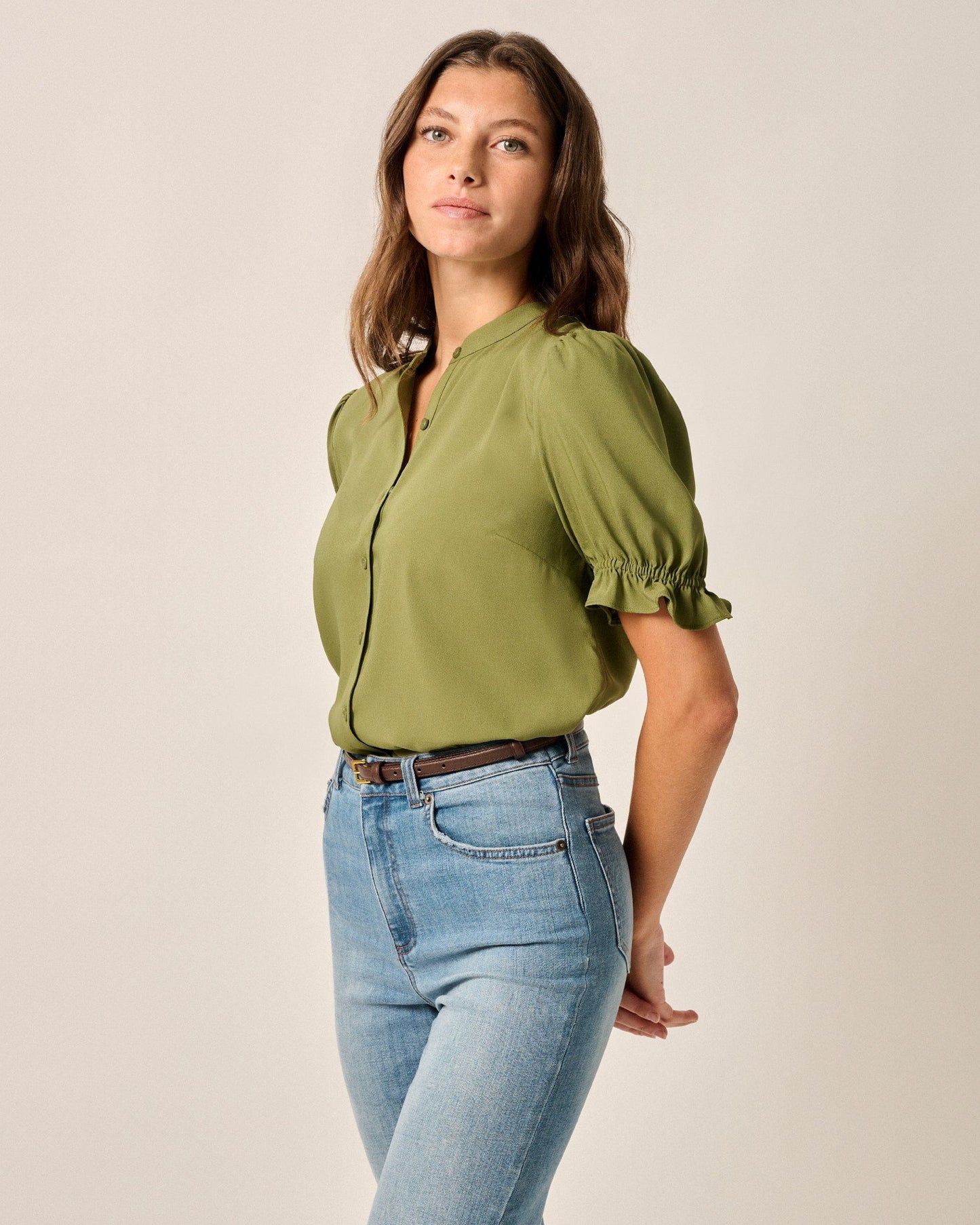 Johnnie-O Natalia Button-Up Blouse