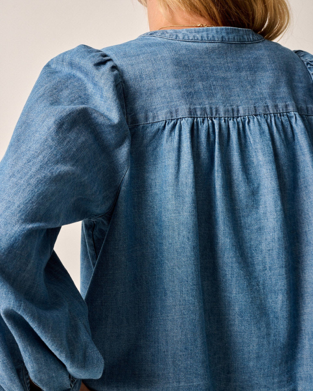 Johnnie-O Blair Cotton Button Down Smock Blouse