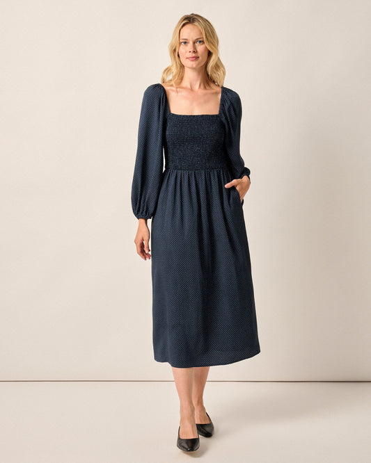 Johnnie-O Selena Mini-Dot Maxi Dress