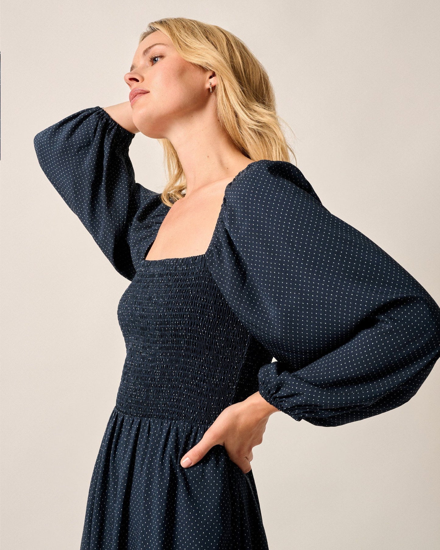 Johnnie-O Selena Mini-Dot Maxi Dress