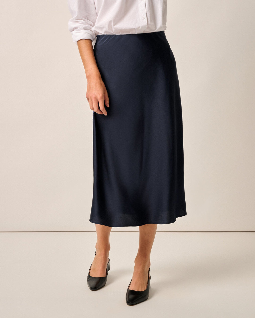 Johnnie-O Audrey Charmeuse Slip Skirt