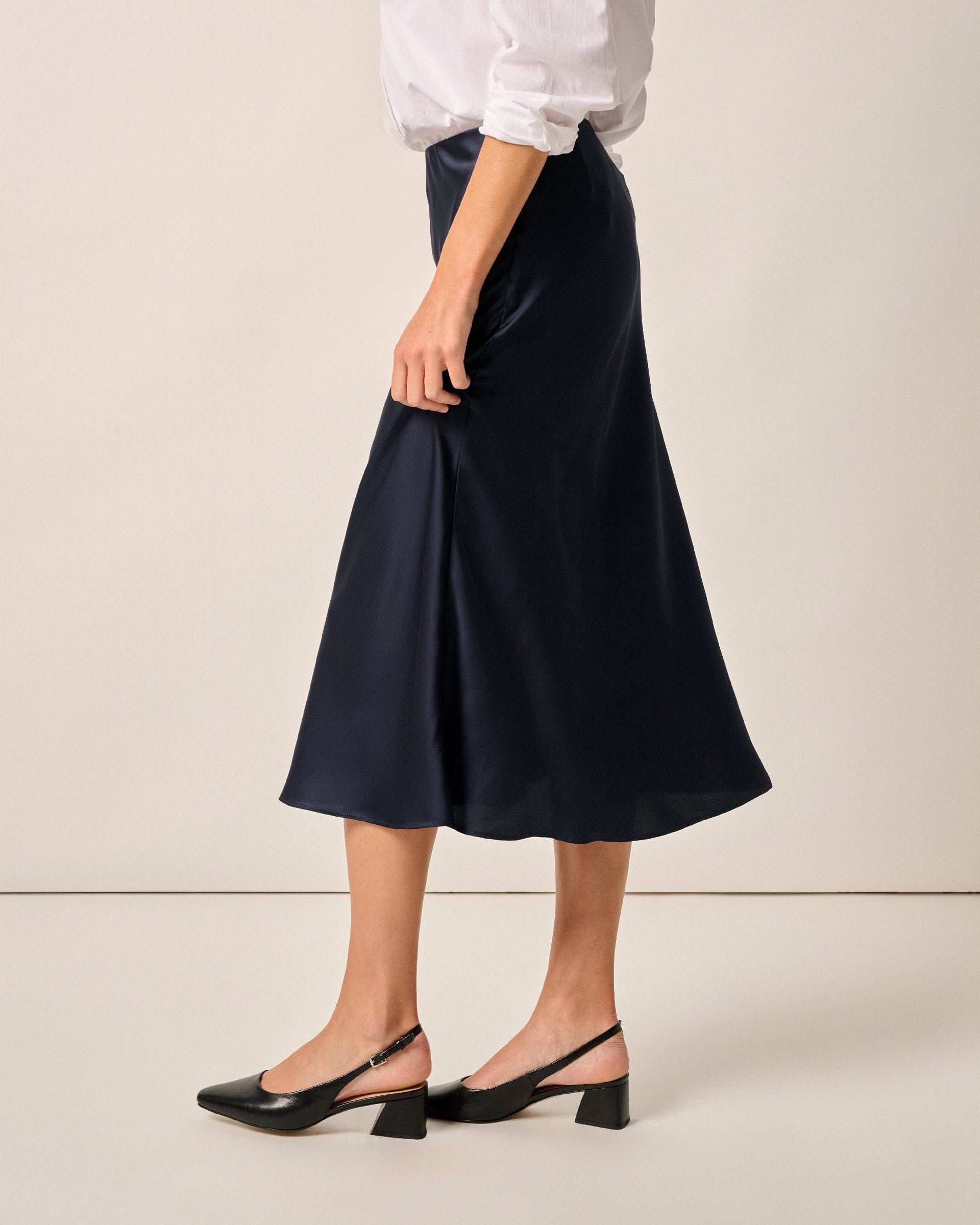Johnnie-O Audrey Charmeuse Slip Skirt