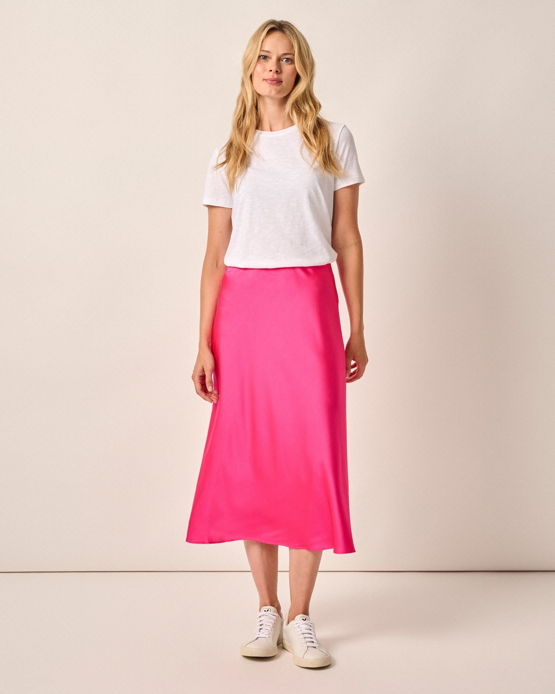 Johnnie-O Audrey Charmeuse Slip Skirt