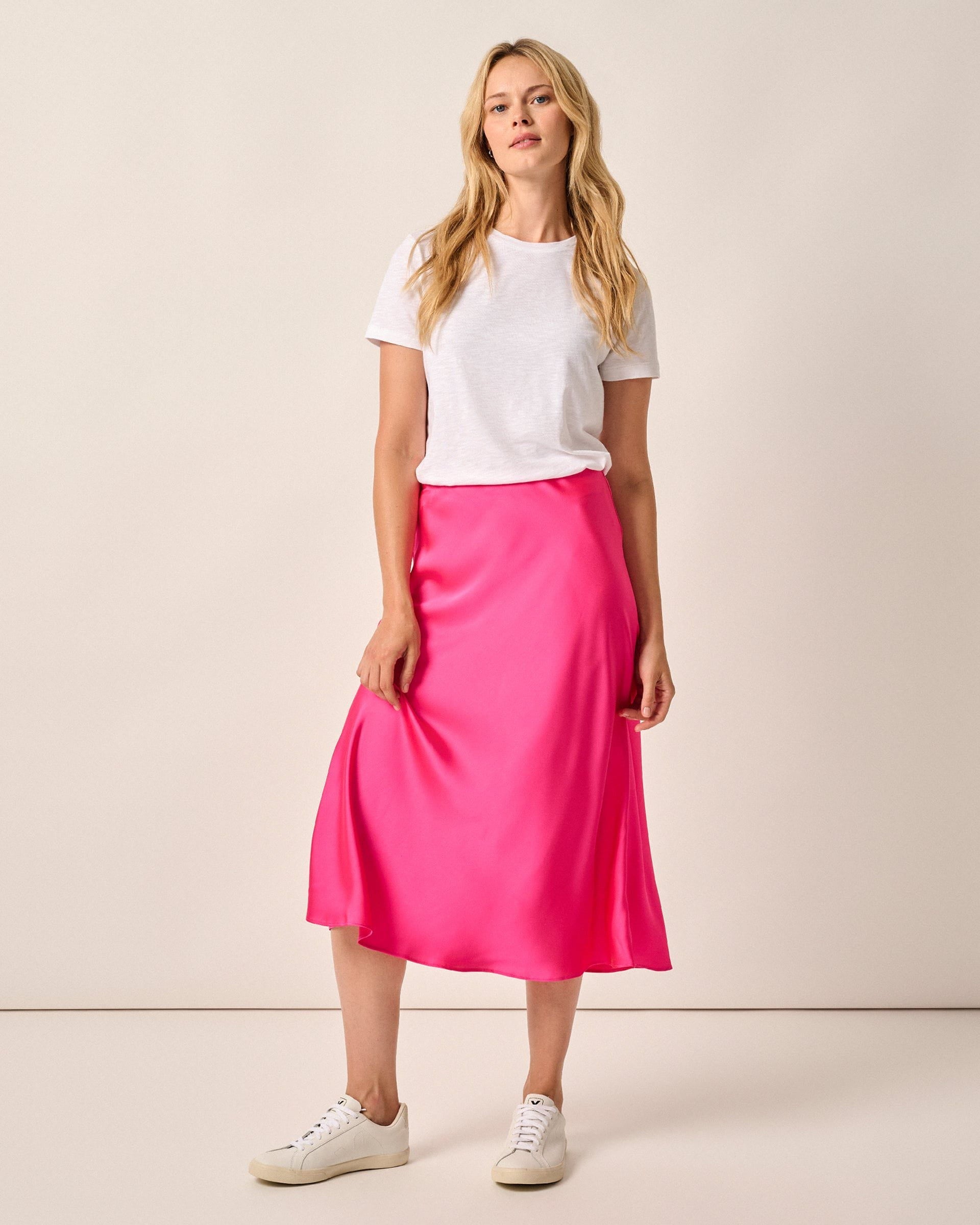 Johnnie-O Audrey Charmeuse Slip Skirt